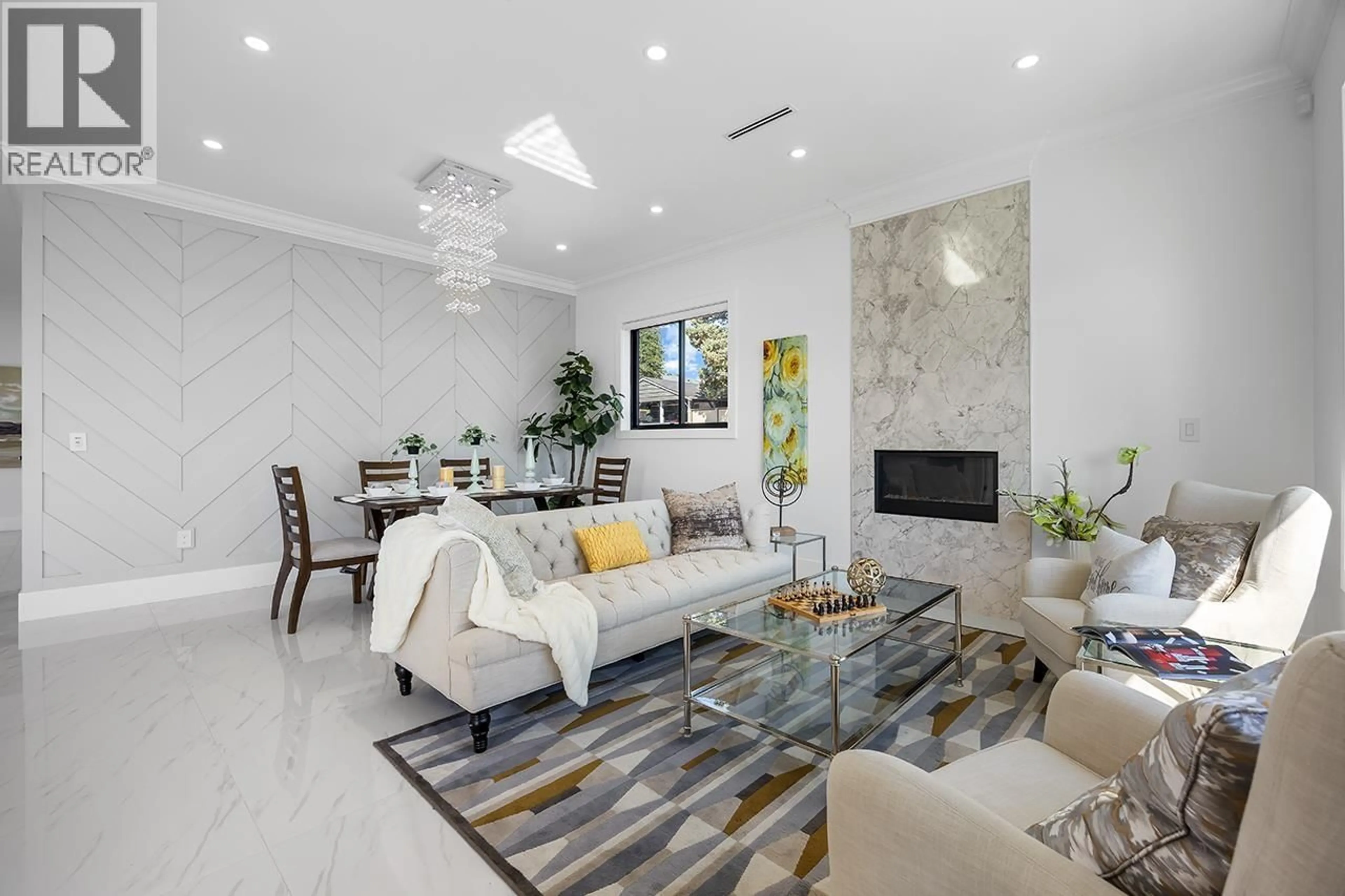 Living room with furniture, ceramic/tile floor for 4527 CLINTON STREET, Burnaby British Columbia V5J2K6