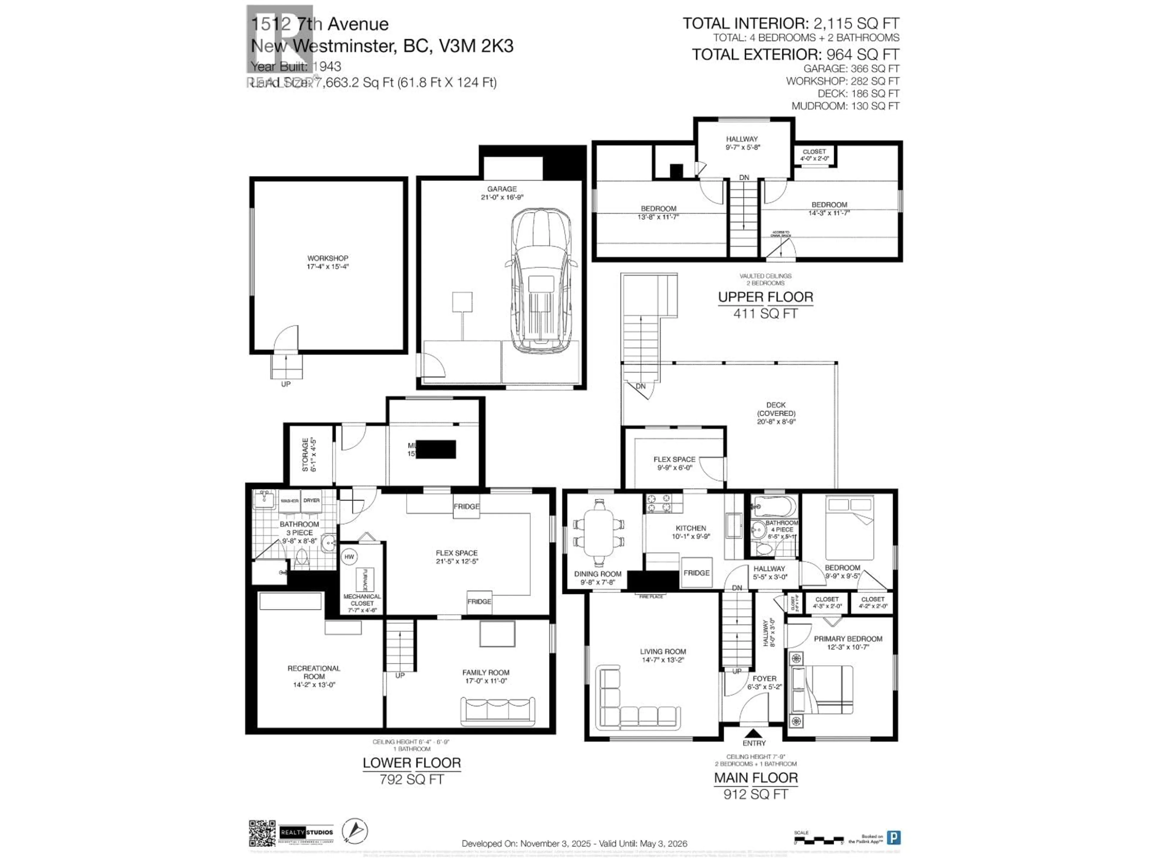 Floor plan for 1512 SEVENTH AVENUE, New Westminster British Columbia V3M2K3