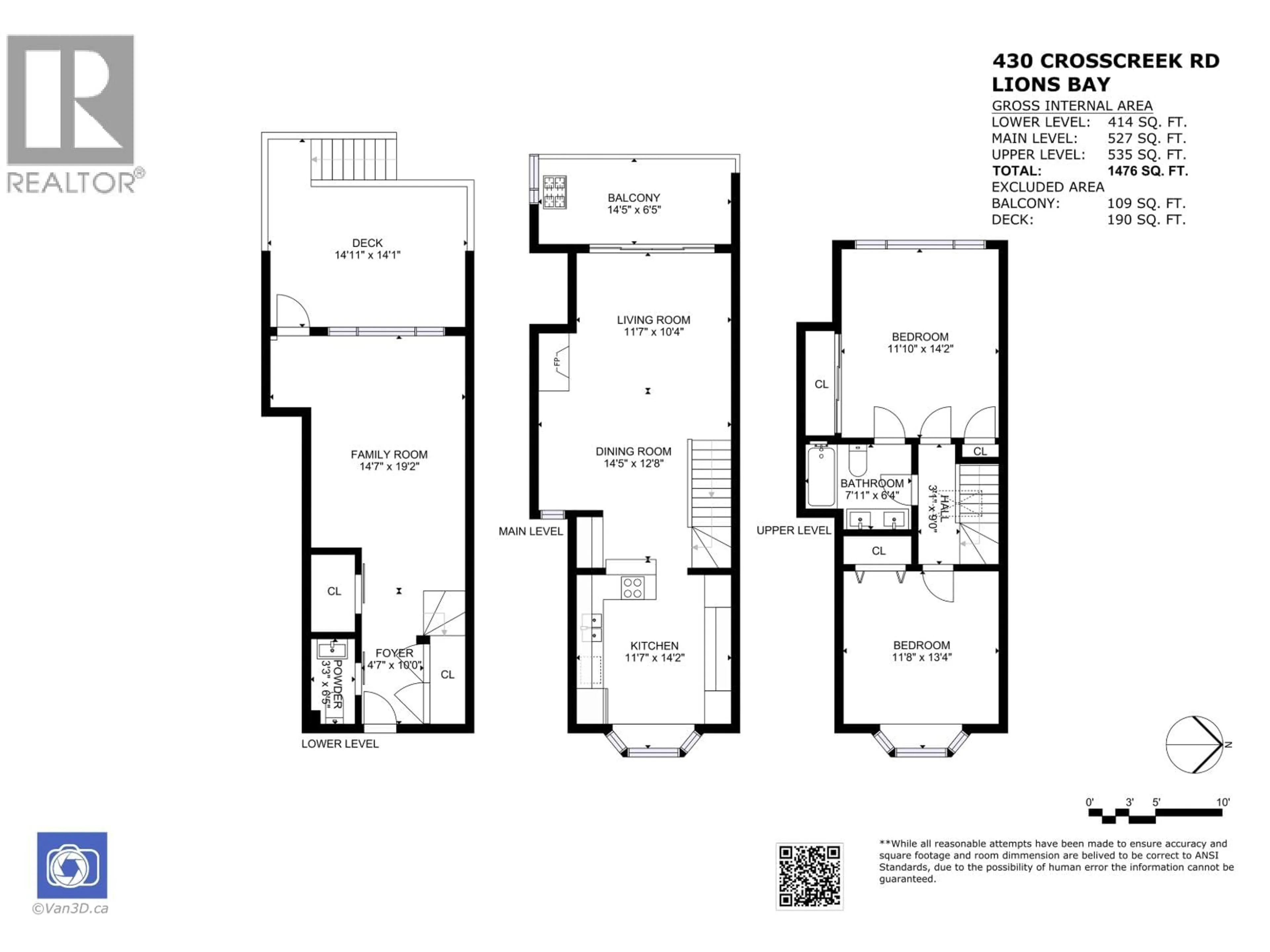 Floor plan for 430 CROSSCREEK ROAD, Lions Bay British Columbia V0N2E0
