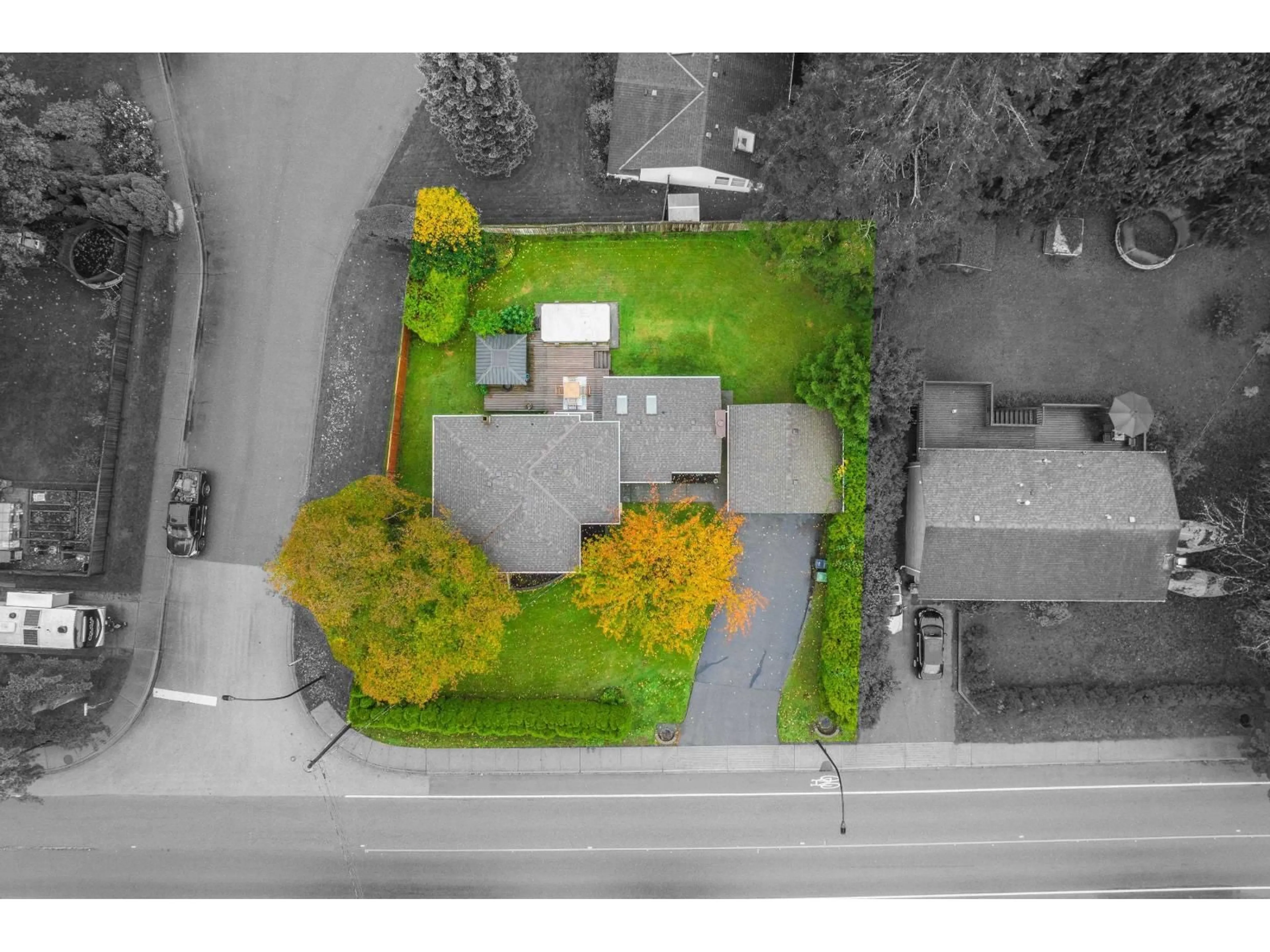 A pic from outside/outdoor area/front of a property/back of a property/a pic from drone, street for 23048 96, Langley British Columbia V1M1A0