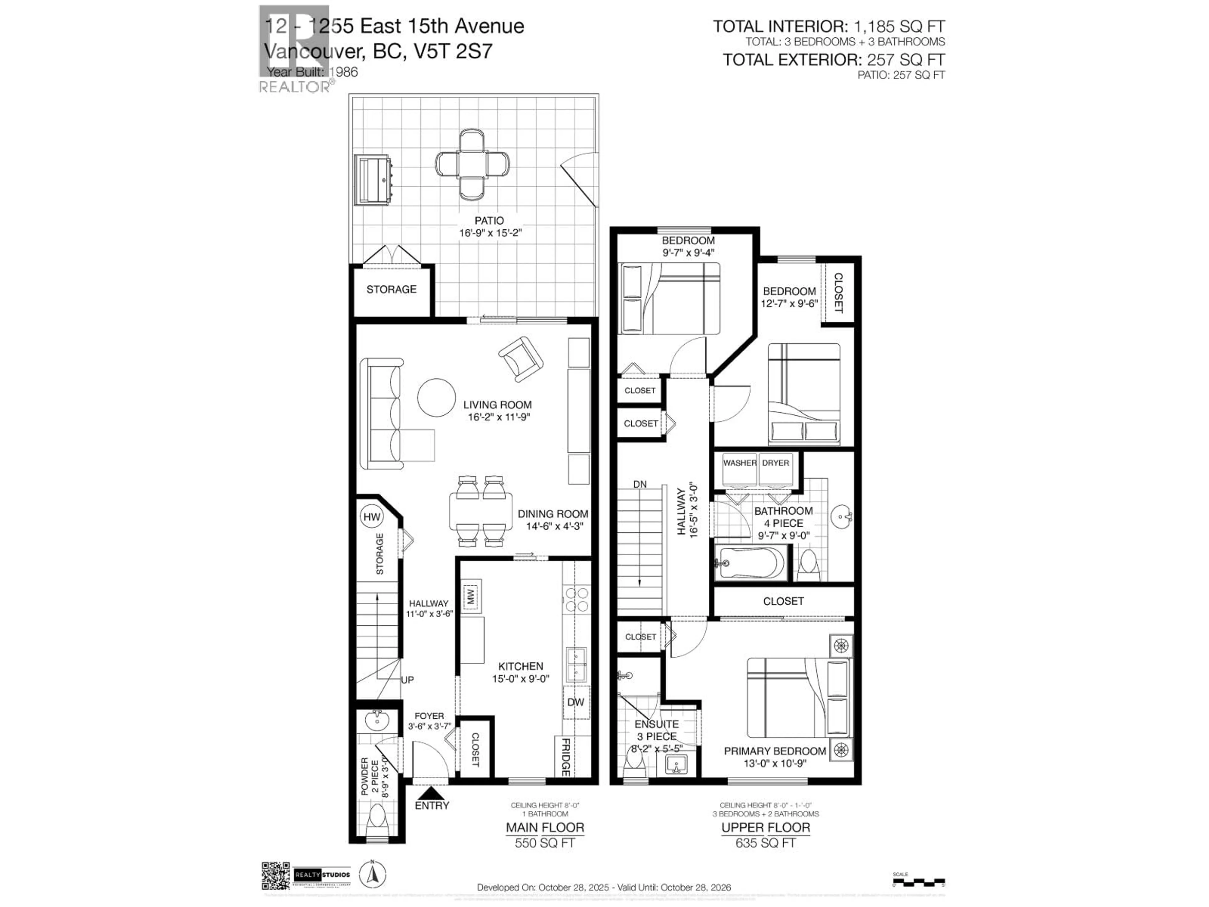 Floor plan for 12 - 1255 15TH AVENUE, Vancouver British Columbia V5T2S7
