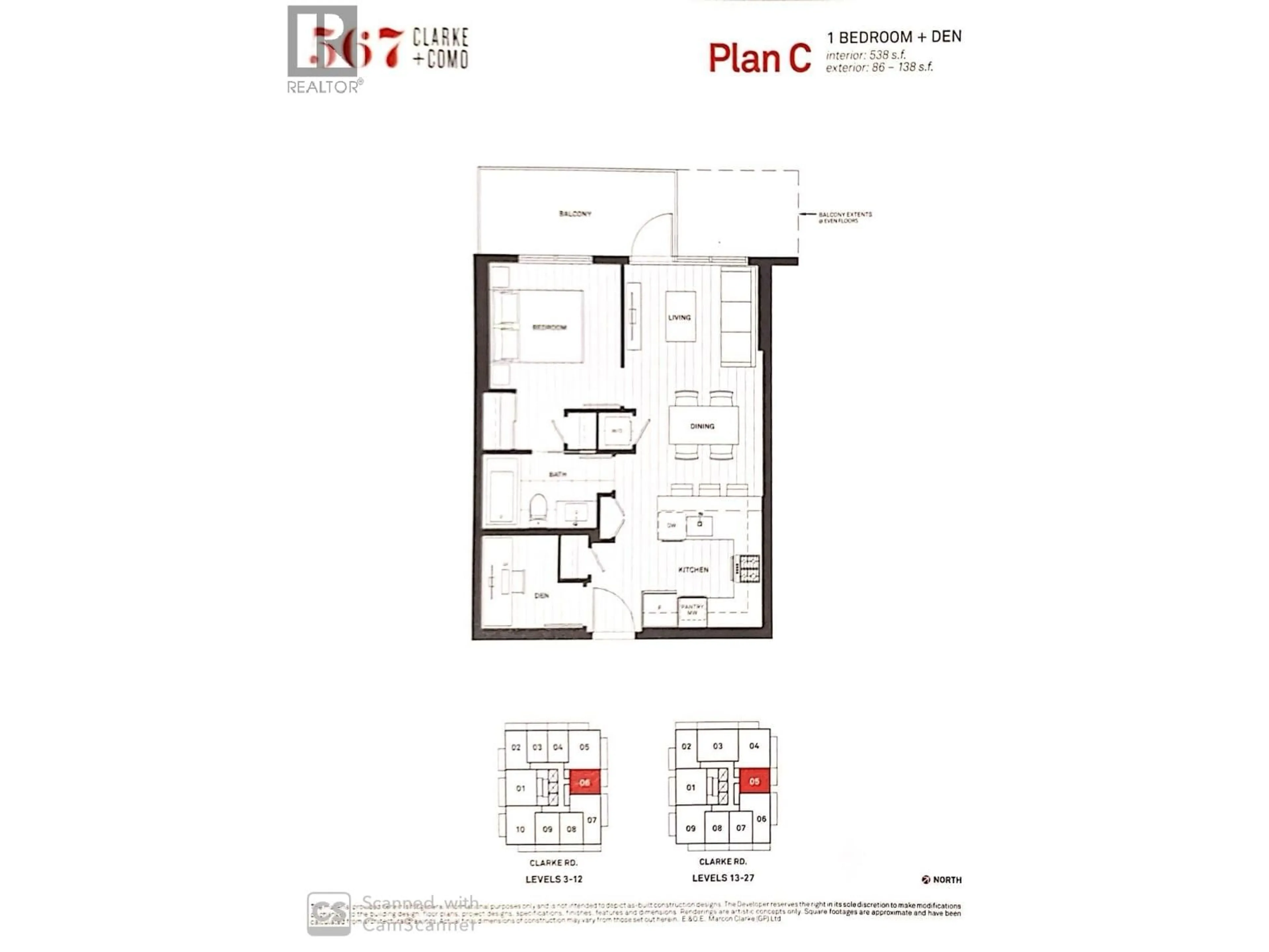 Floor plan for 906 - 567 CLARKE ROAD, Coquitlam British Columbia V3J0K7
