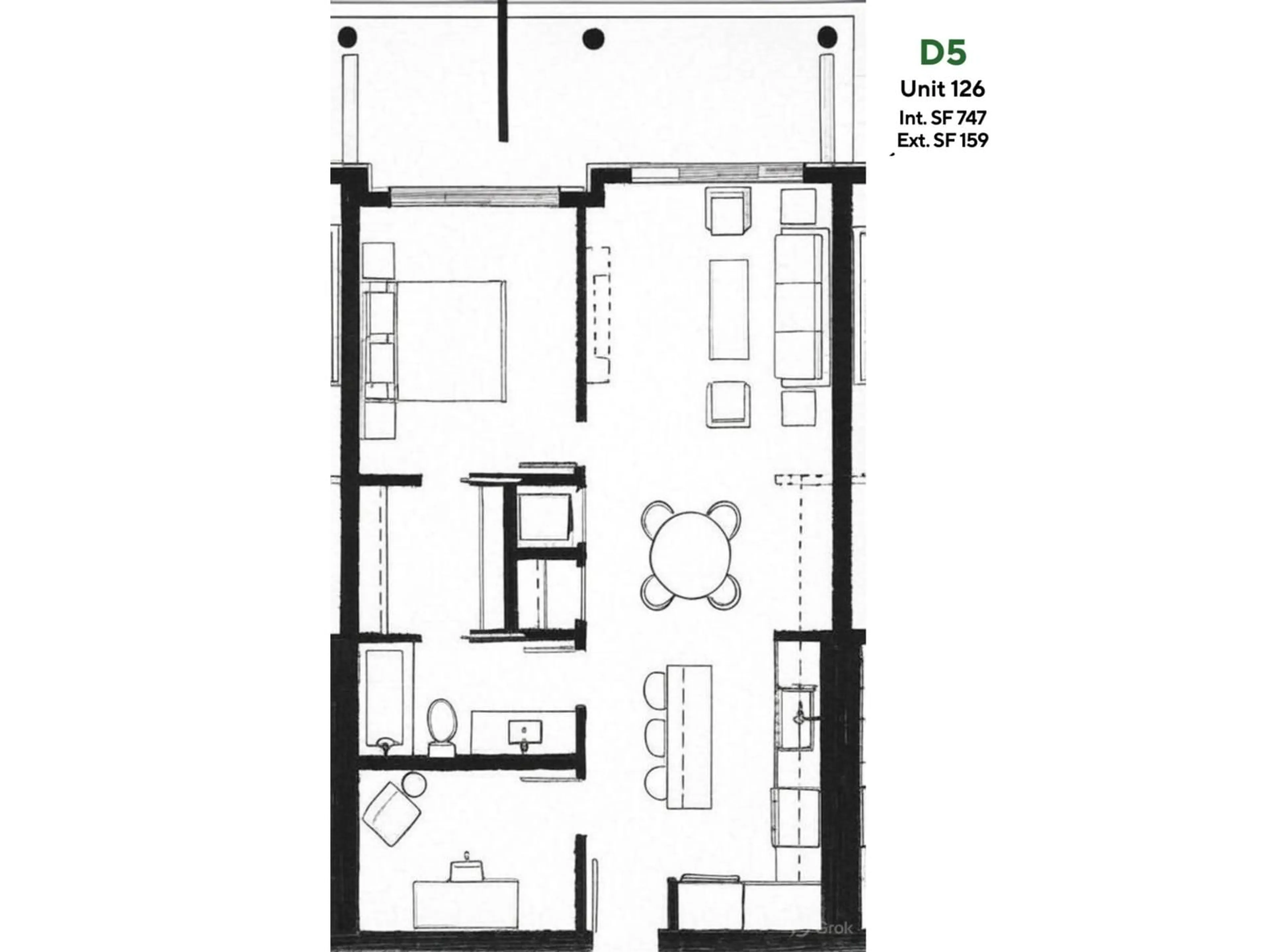 Floor plan for 126 - 2635 KING GEORGE, Surrey British Columbia V4P0H7