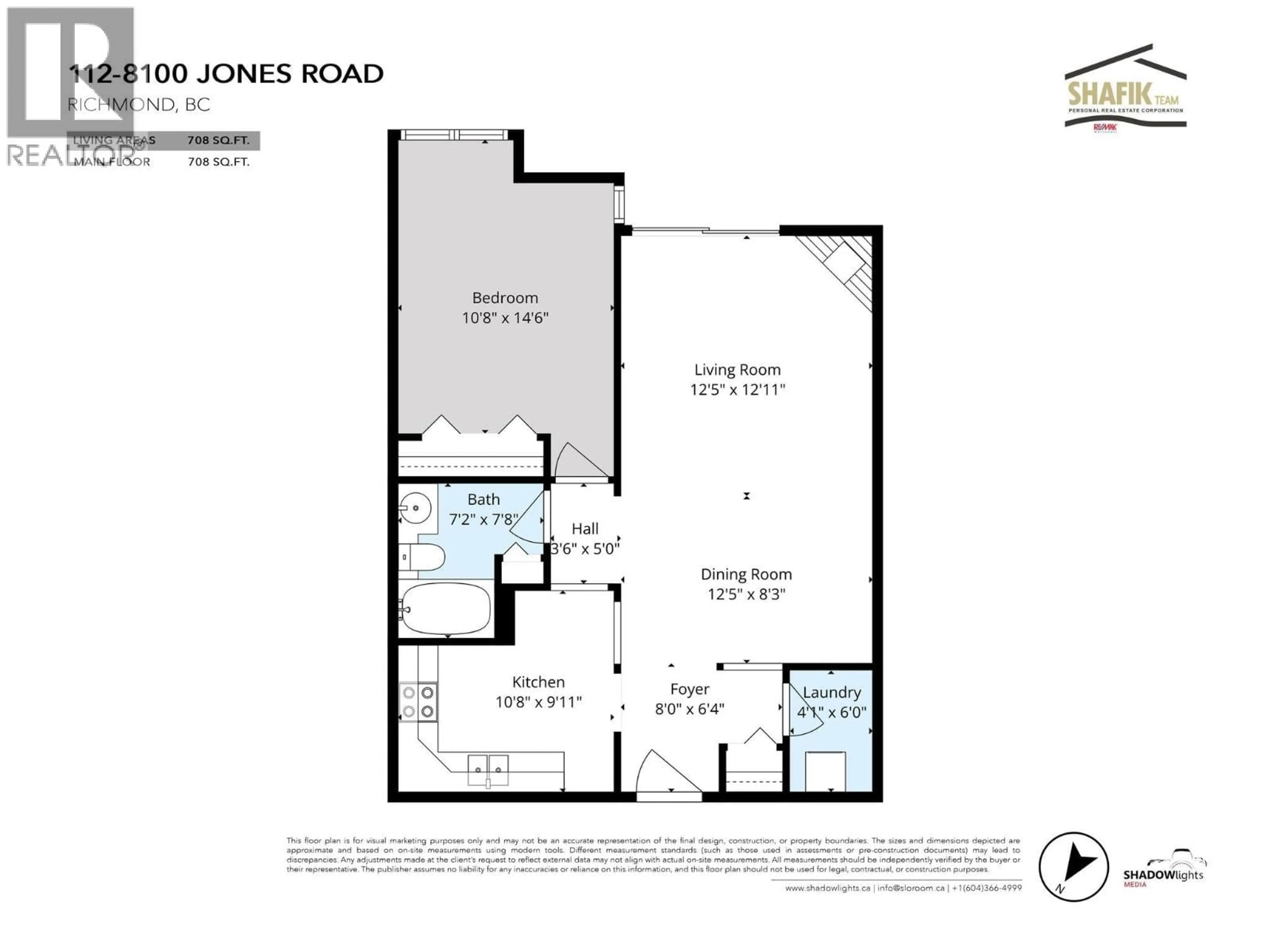 Floor plan for 112 - 8100 JONES ROAD, Richmond British Columbia V6Y4B1