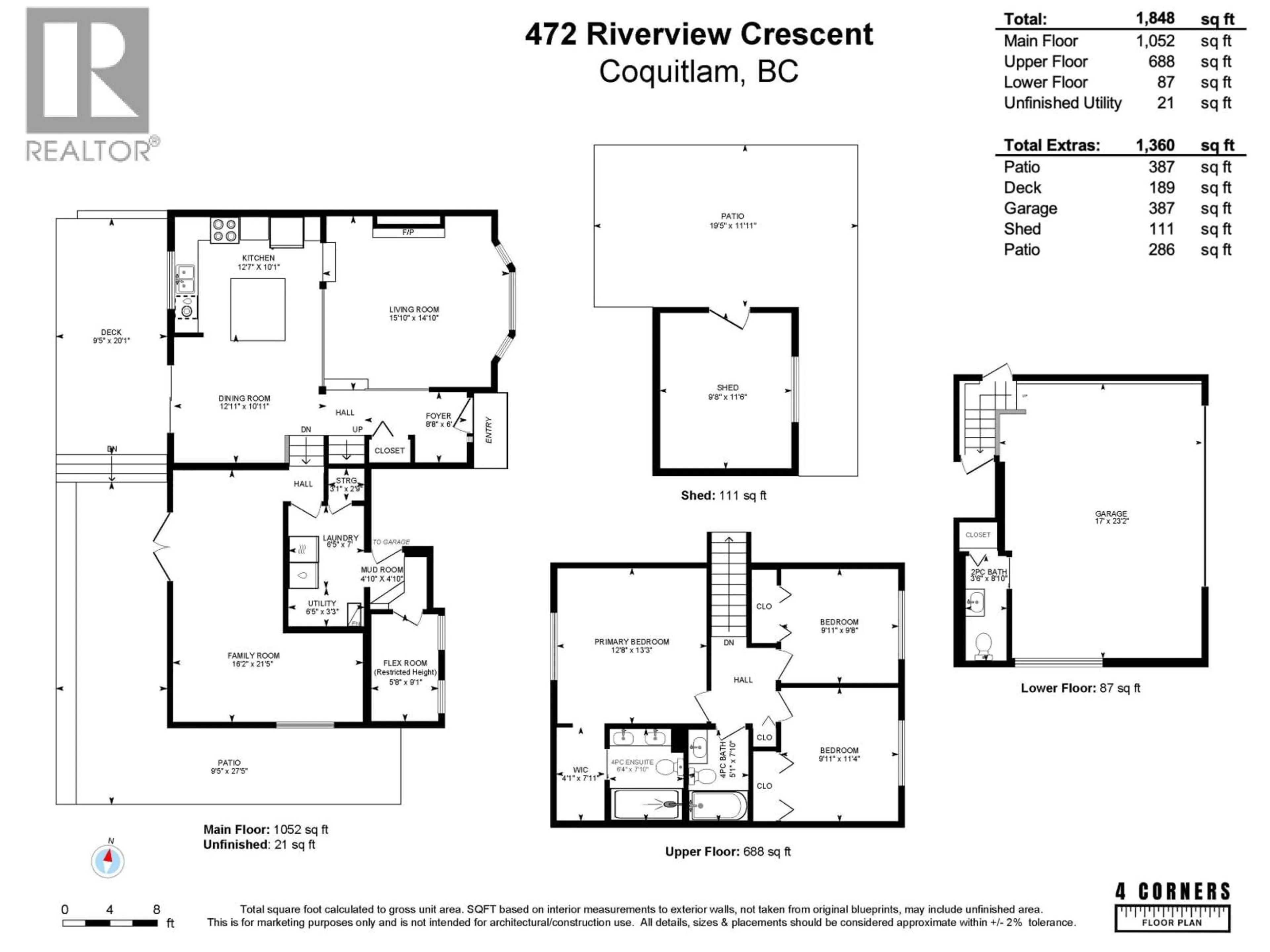 Floor plan for 472 RIVERVIEW CRESCENT, Coquitlam British Columbia V3C4X9