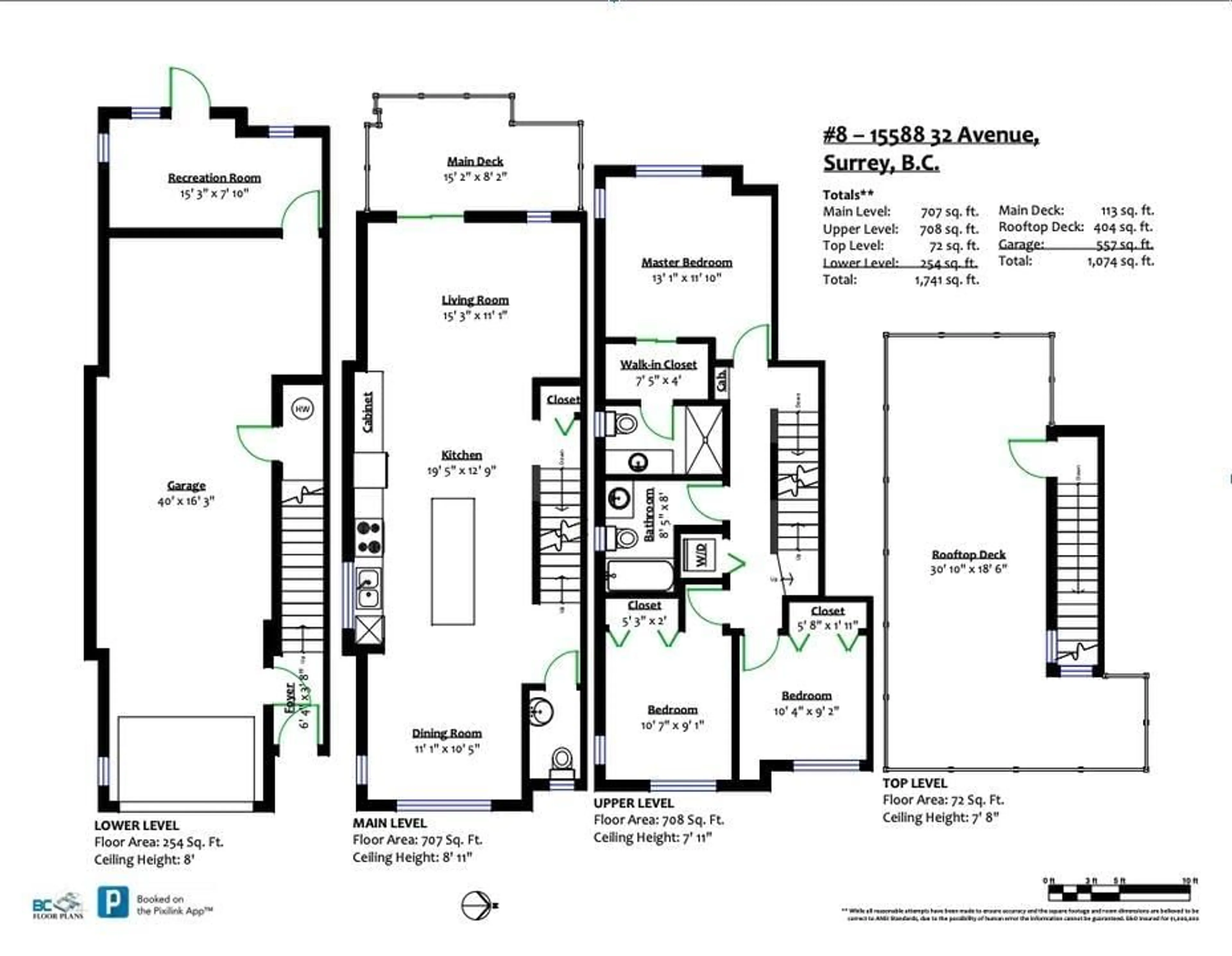 Floor plan for 8 - 15588 32, Surrey British Columbia V3Z0G3