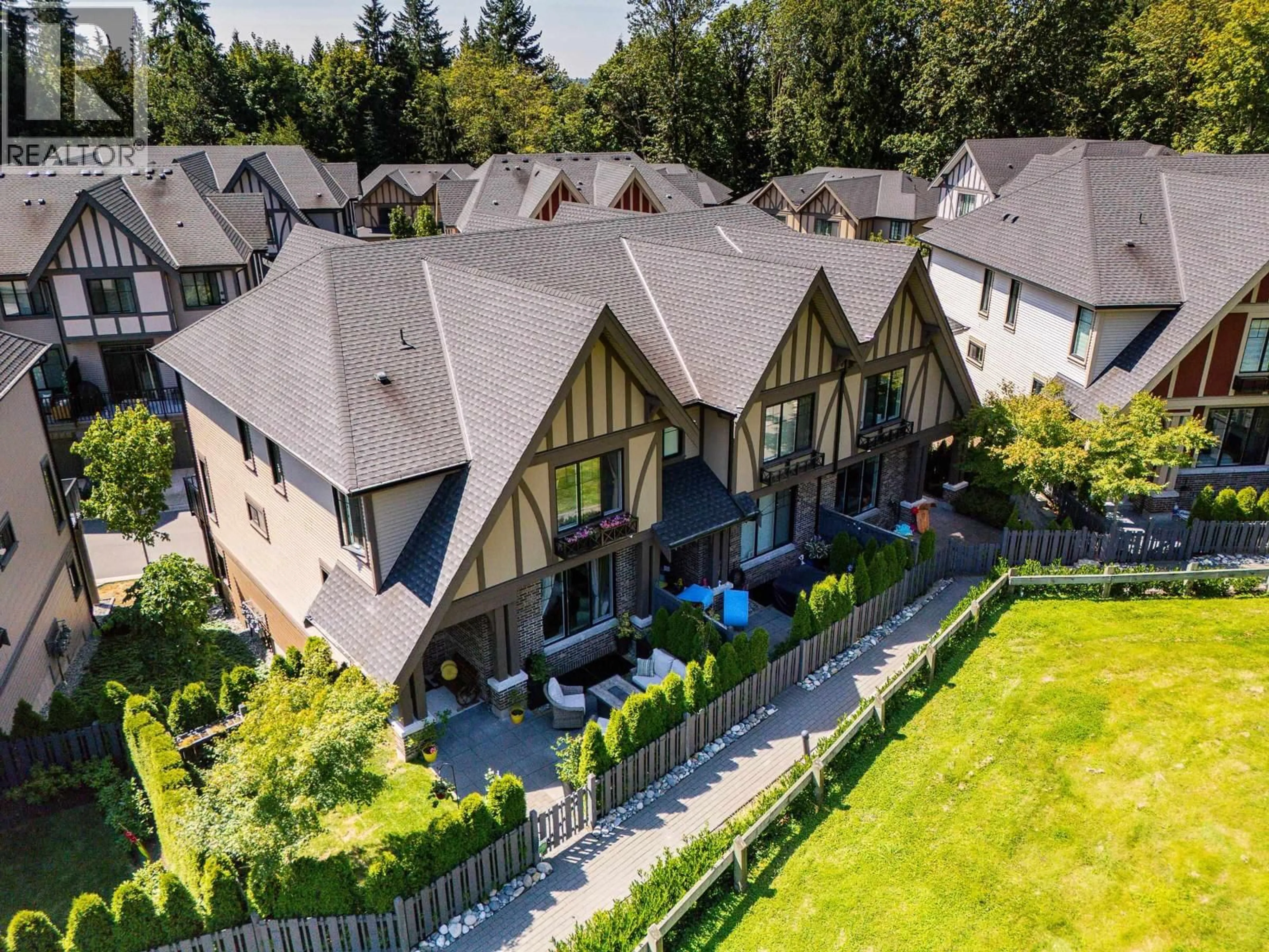 A pic from outside/outdoor area/front of a property/back of a property/a pic from drone, mountain view for 55 - 3306 PRINCETON AVENUE, Coquitlam British Columbia V3E0M9