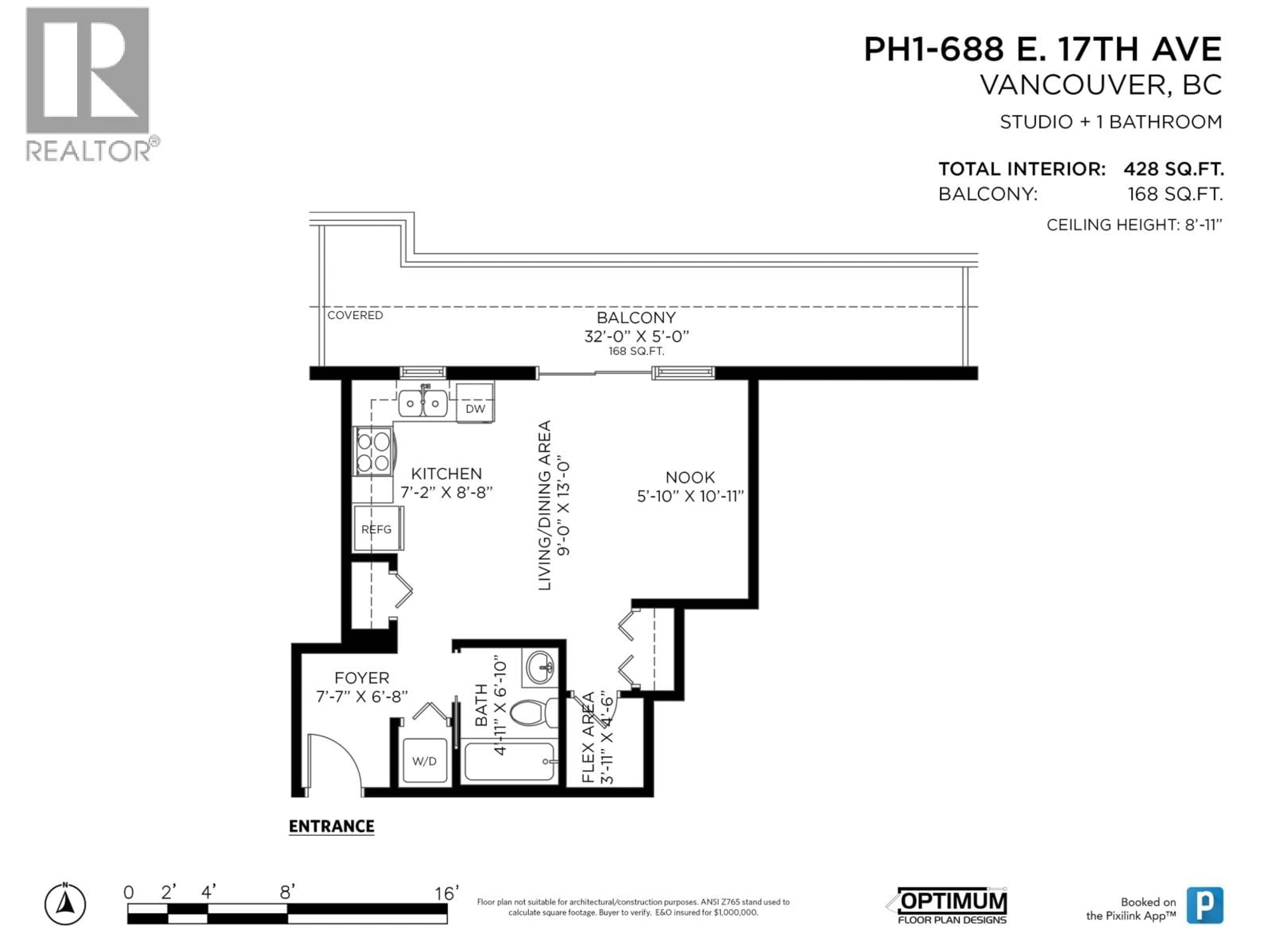 Floor plan for PH1 - 688 17TH AVENUE, Vancouver British Columbia V5V0A8
