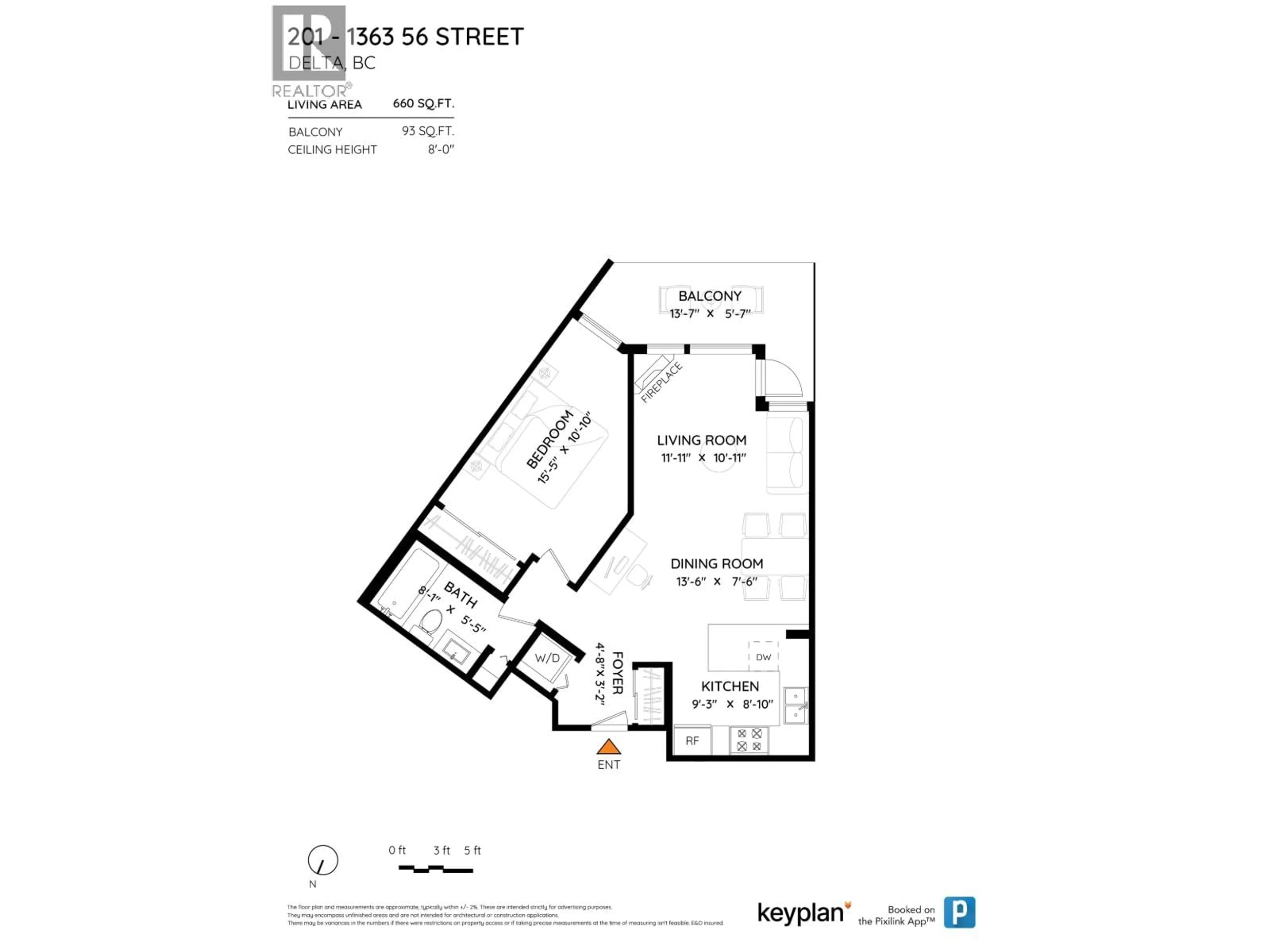 Floor plan for 201 - 1363 56 STREET, Delta British Columbia V4L2P7
