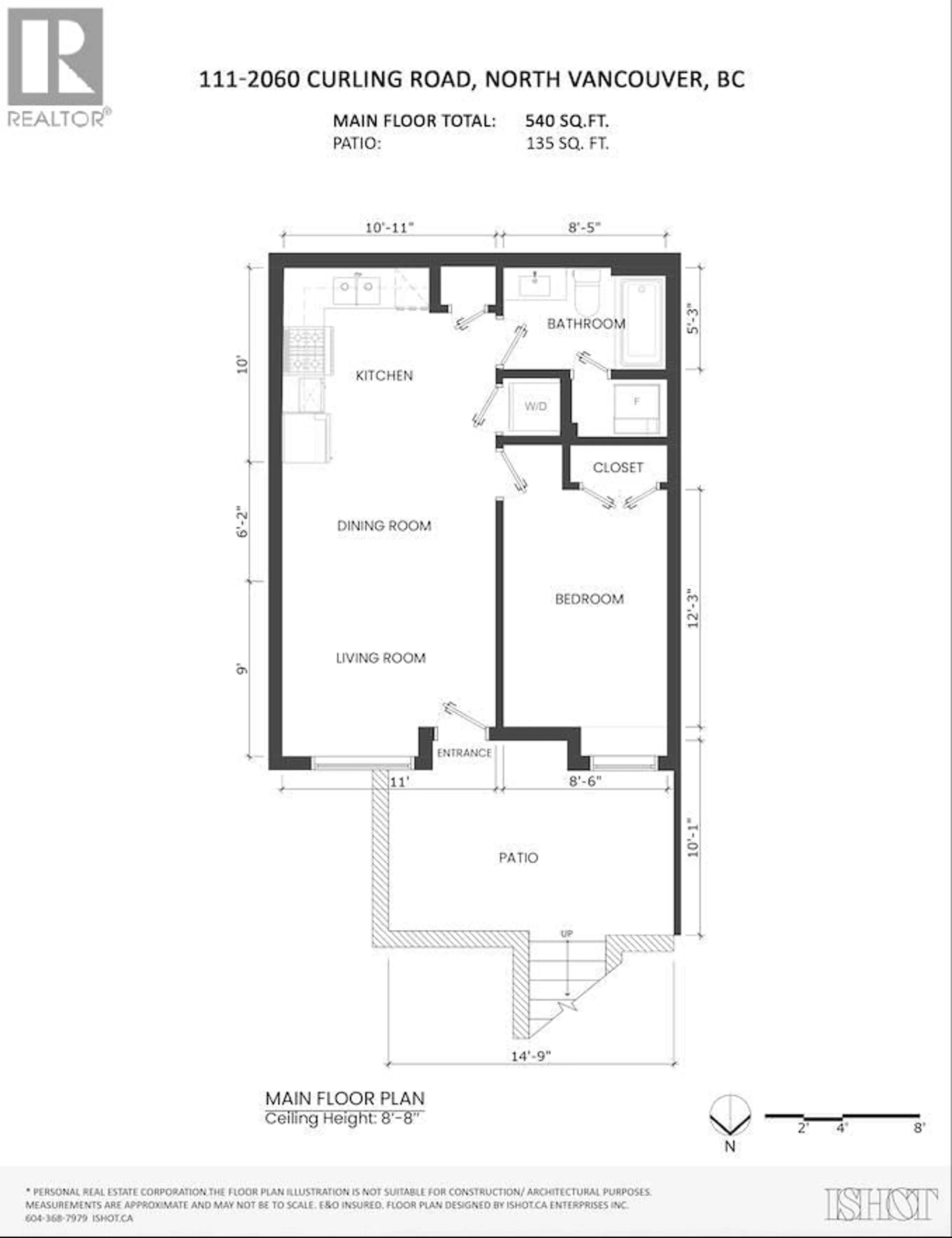 Floor plan for 111 - 2060 CURLING ROAD, North Vancouver British Columbia V7P1X4