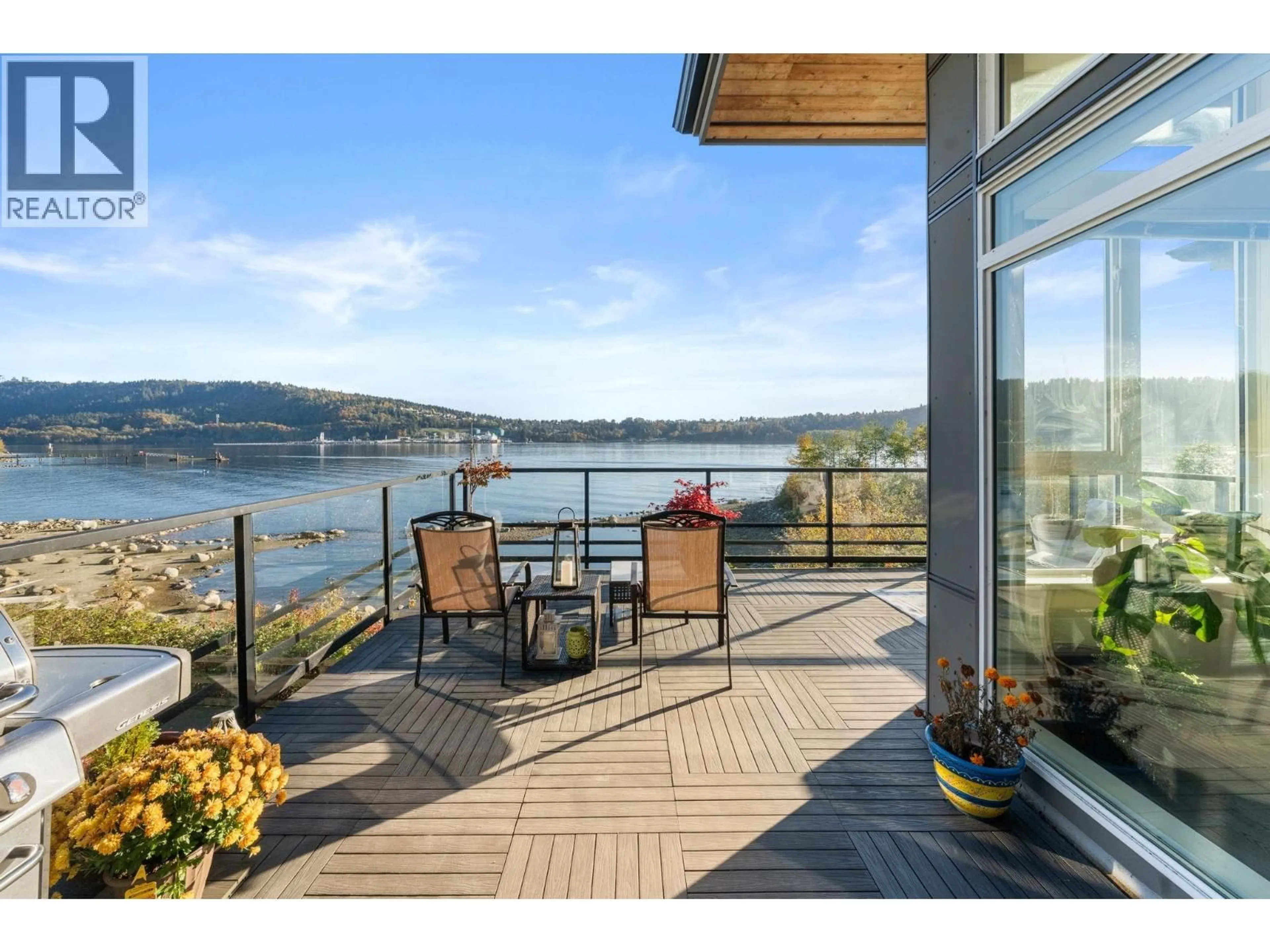 Patio, water/lake/river/ocean view for 3887 CATES LANDING WAY, North Vancouver British Columbia V7G0A6