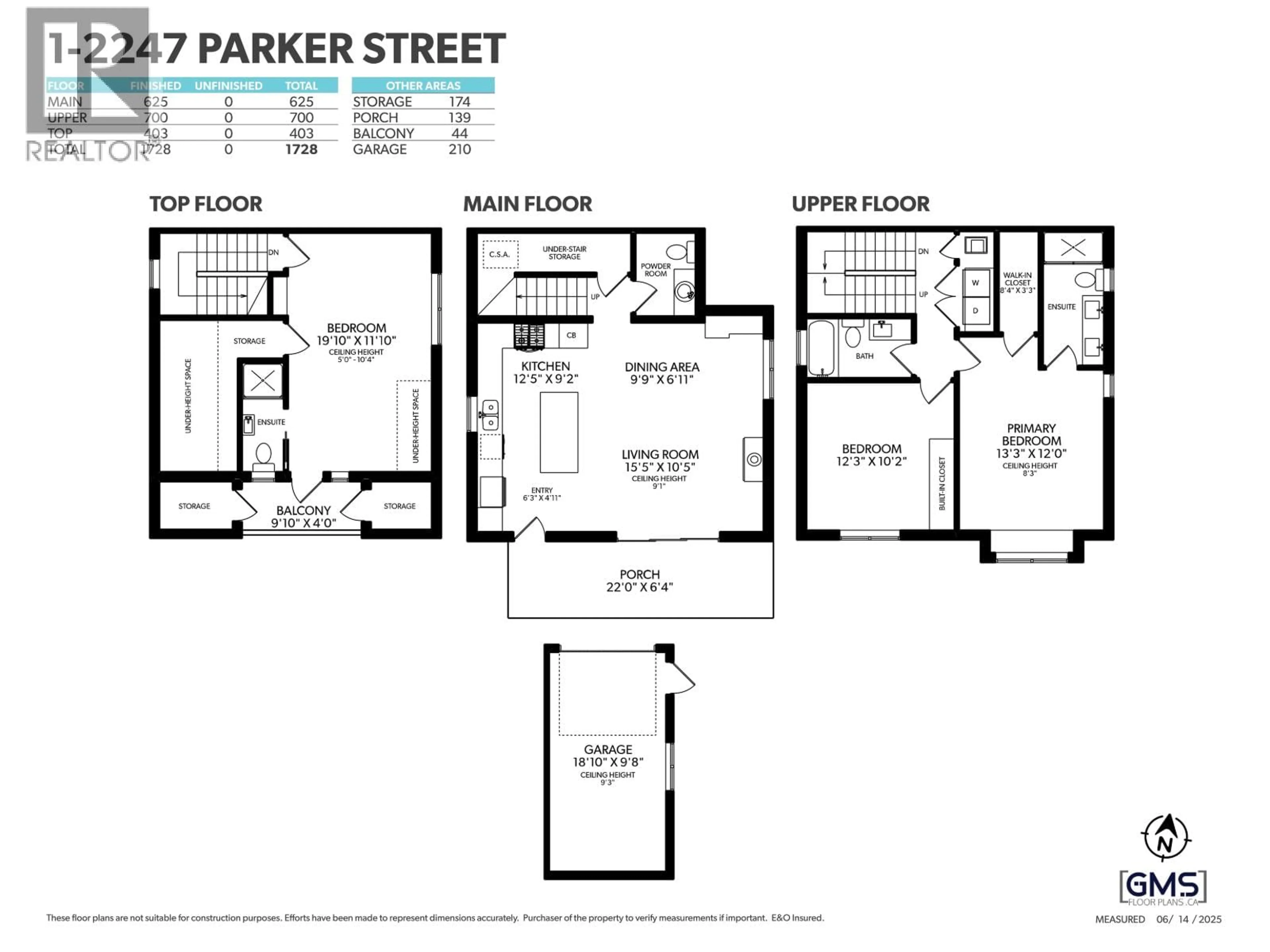 Floor plan for 1 - 2247 PARKER STREET, Vancouver British Columbia V5L2L8