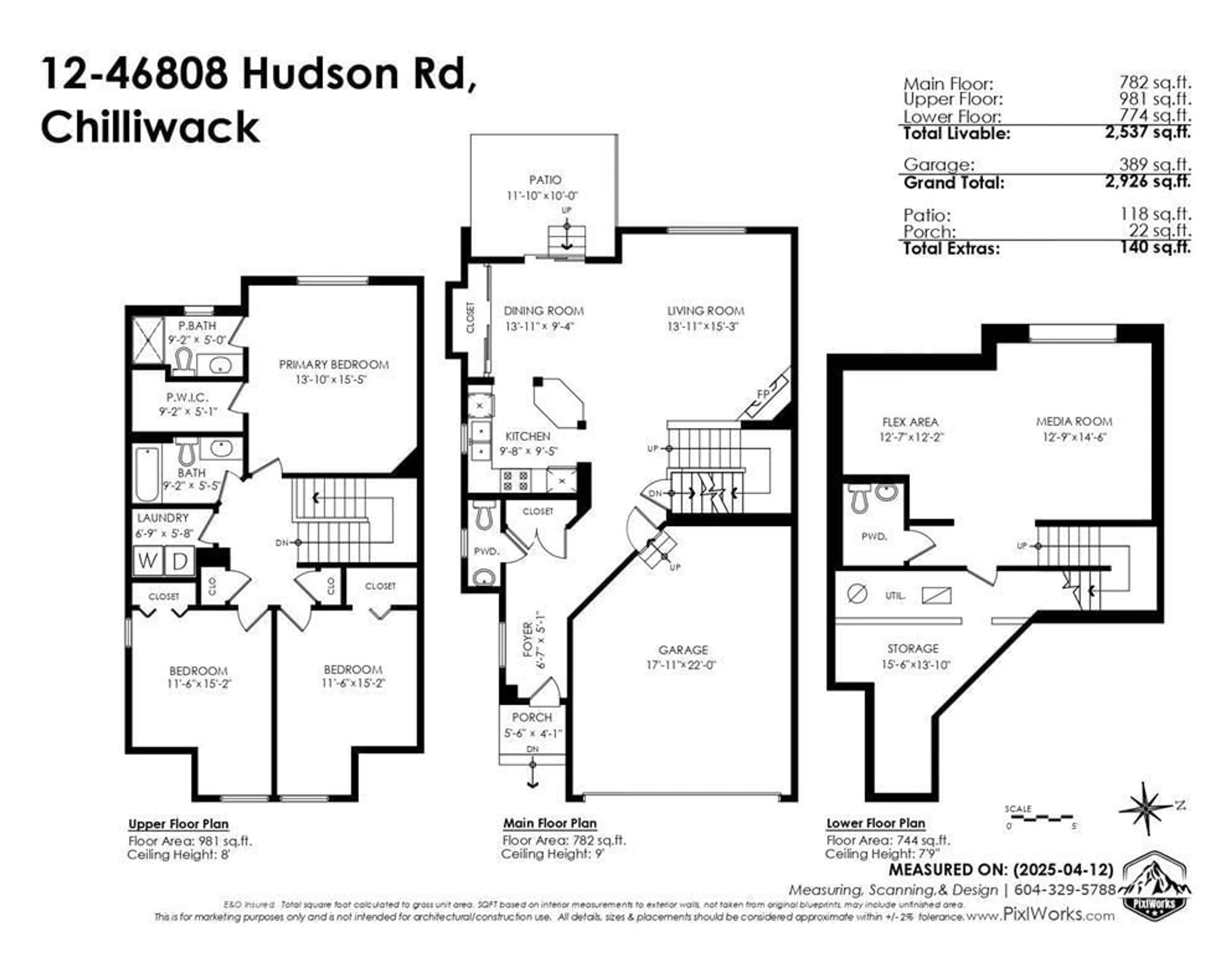 Floor plan for 12 - 46808 HUDSON ROAD, Chilliwack British Columbia V2R0L4