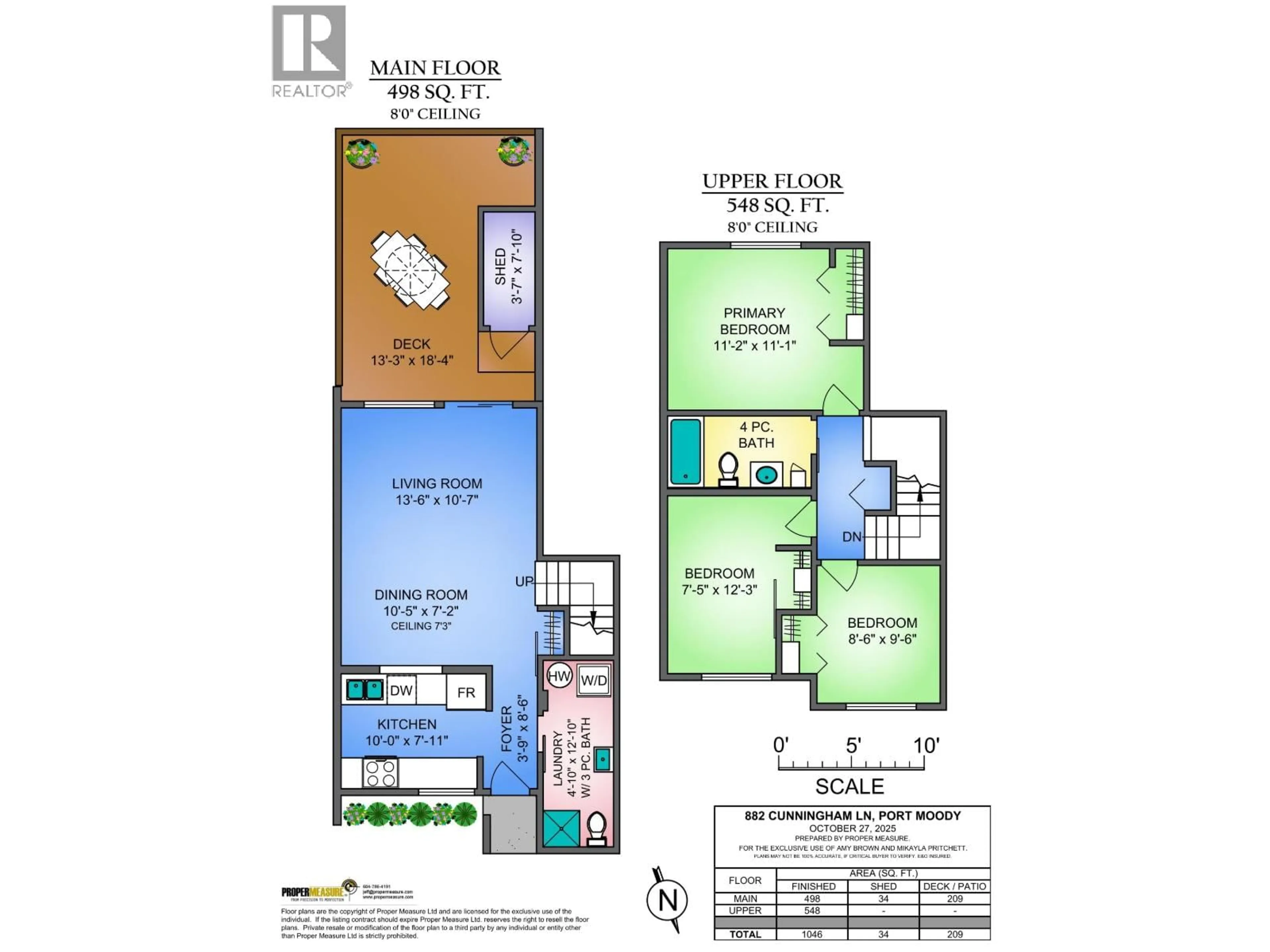 Floor plan for 882 CUNNINGHAM LANE, Port Moody British Columbia V3H3S4