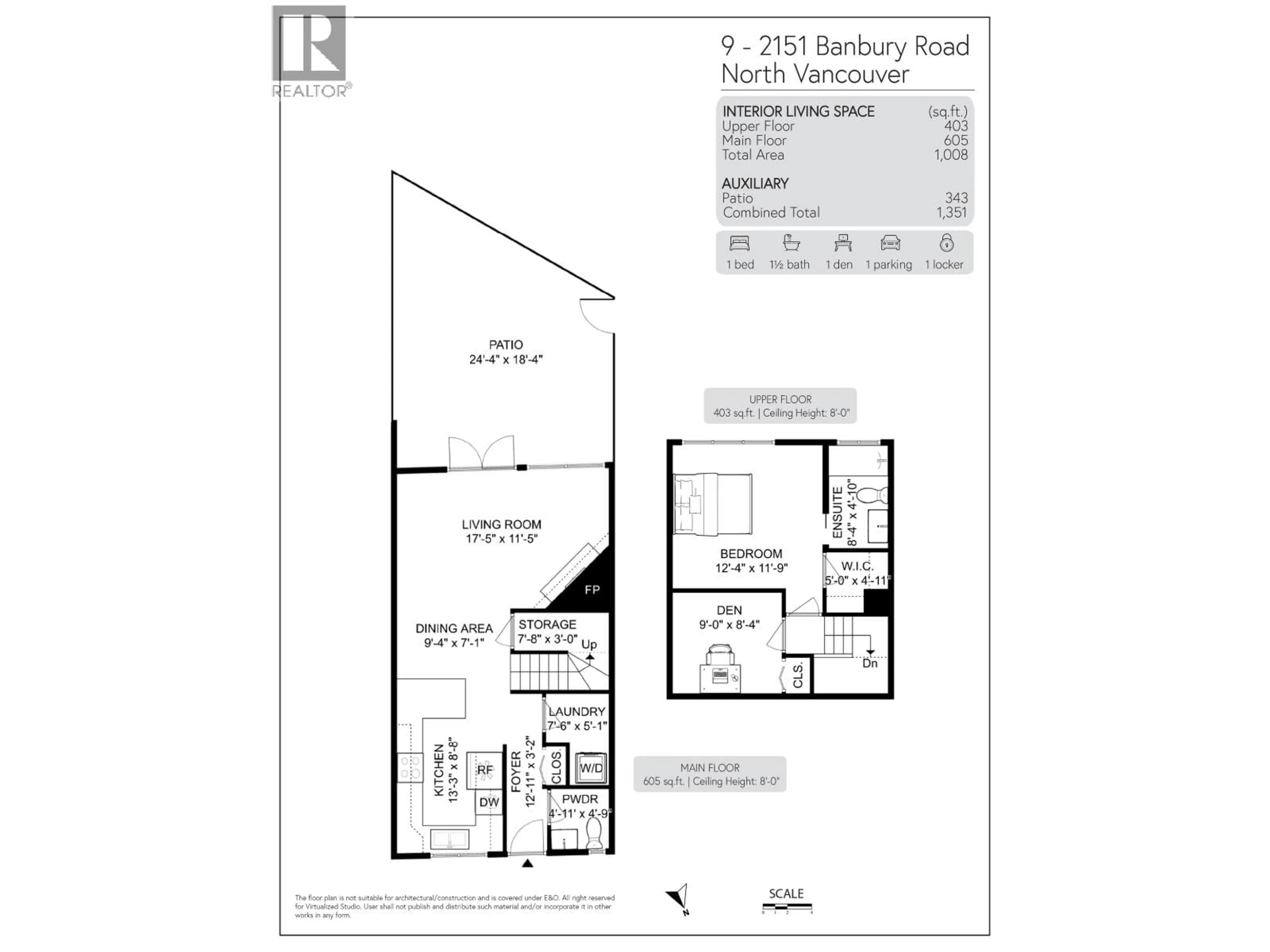 Floor plan for 9 - 2151 BANBURY ROAD, North Vancouver British Columbia V7G1W7