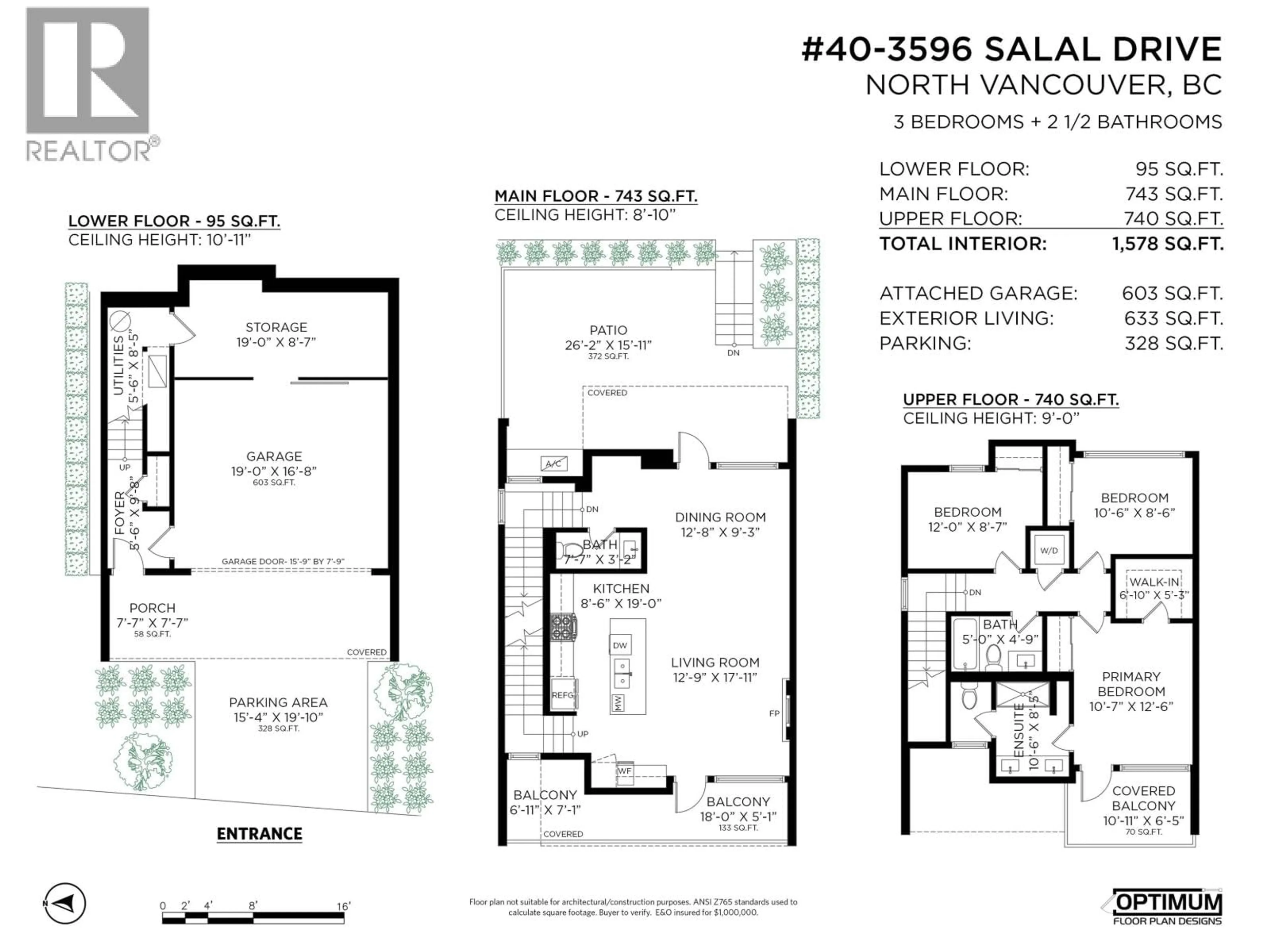 Floor plan for 40 - 3596 SALAL DRIVE, North Vancouver British Columbia V7G0A9