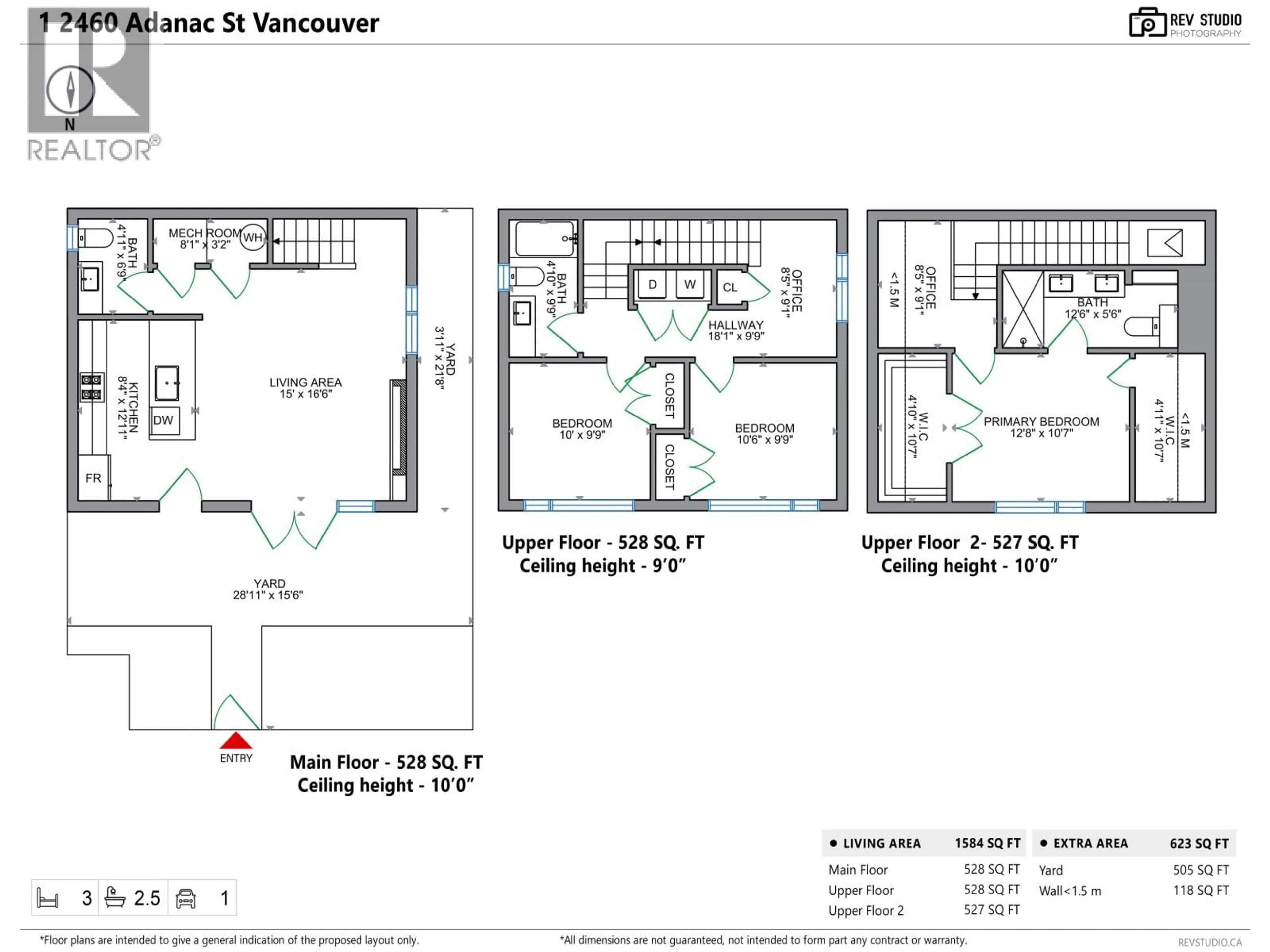 Floor plan for 1 - 2460 ADANAC STREET, Vancouver British Columbia V5K2M4
