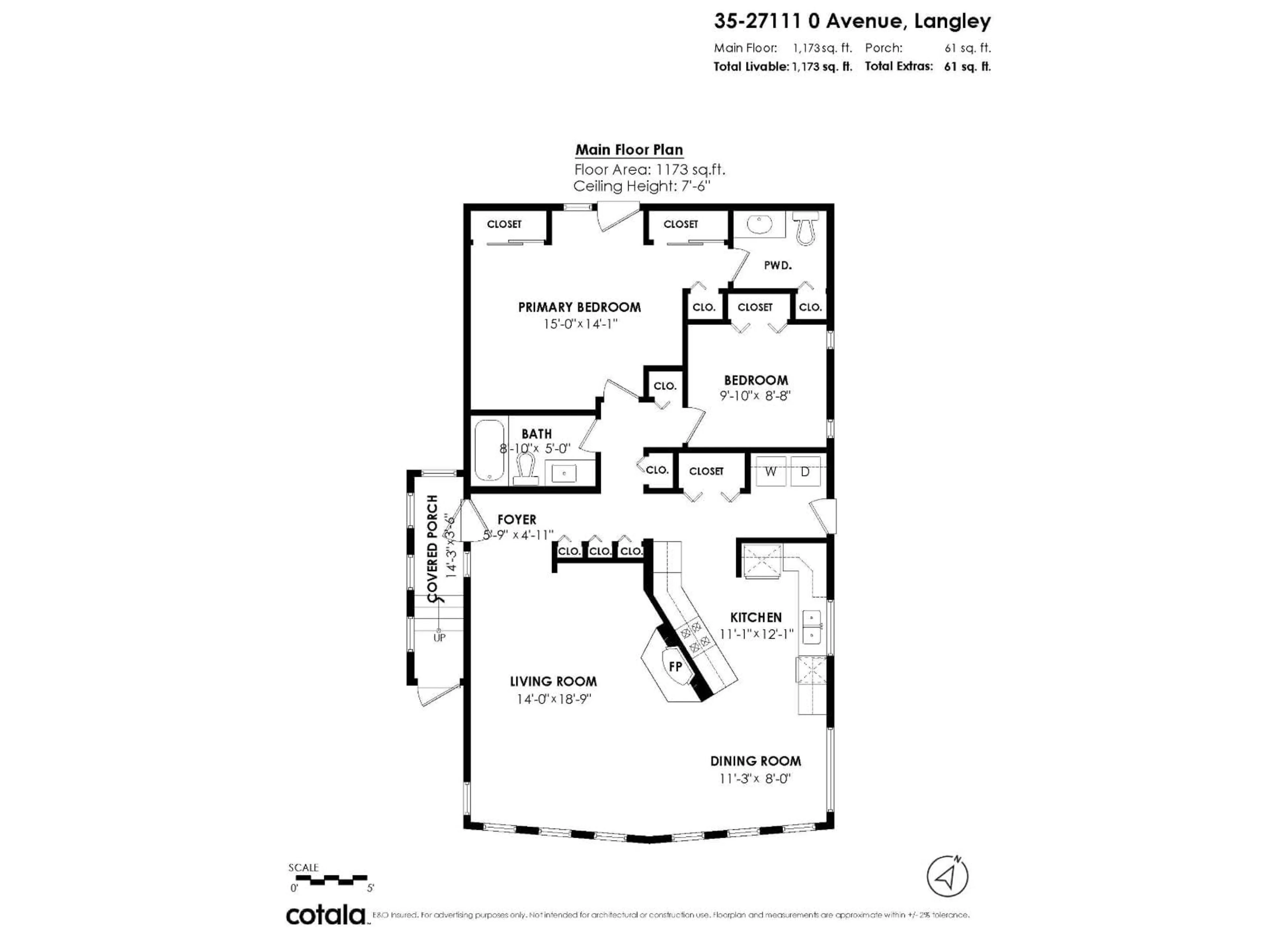 Floor plan for 35 - 27111 0, Langley British Columbia V4W2T3