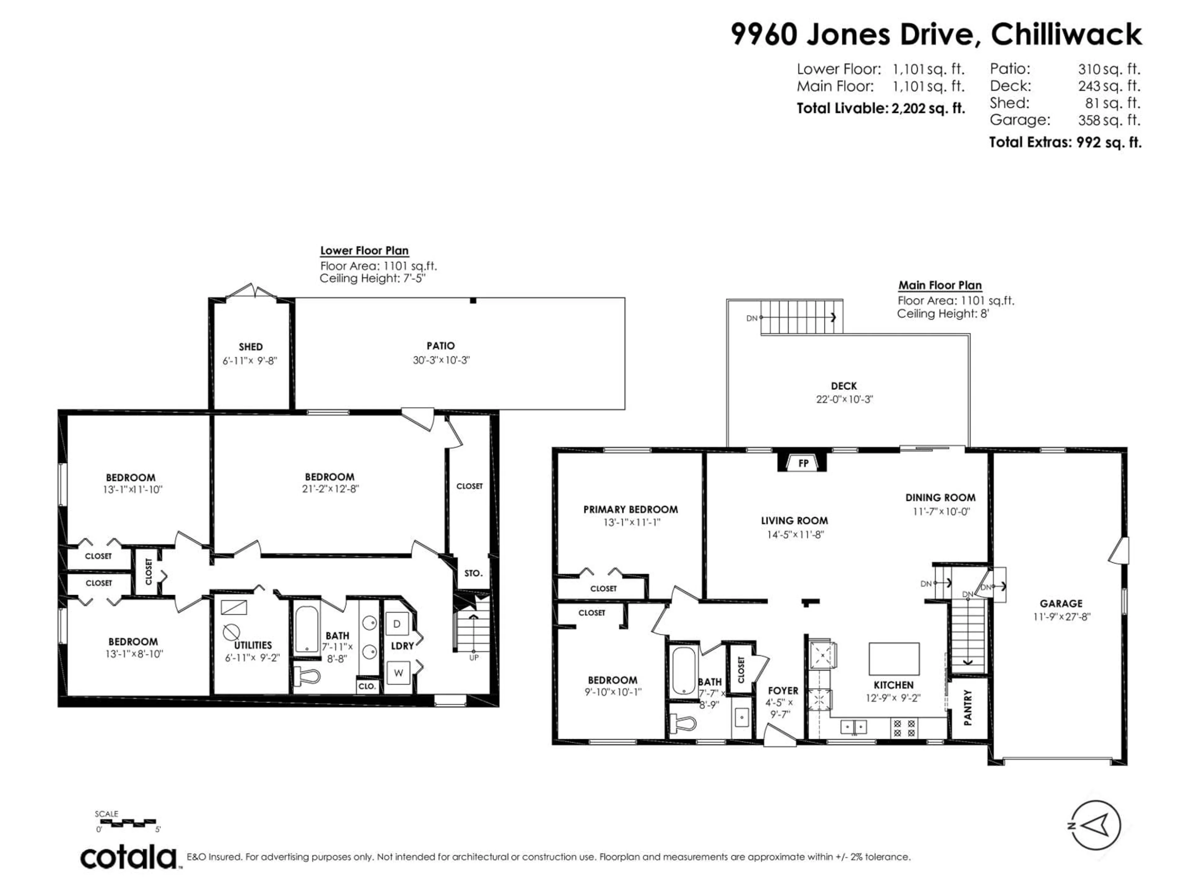 Floor plan for 9960 JONES DRIVE, Chilliwack British Columbia V4Z0A9