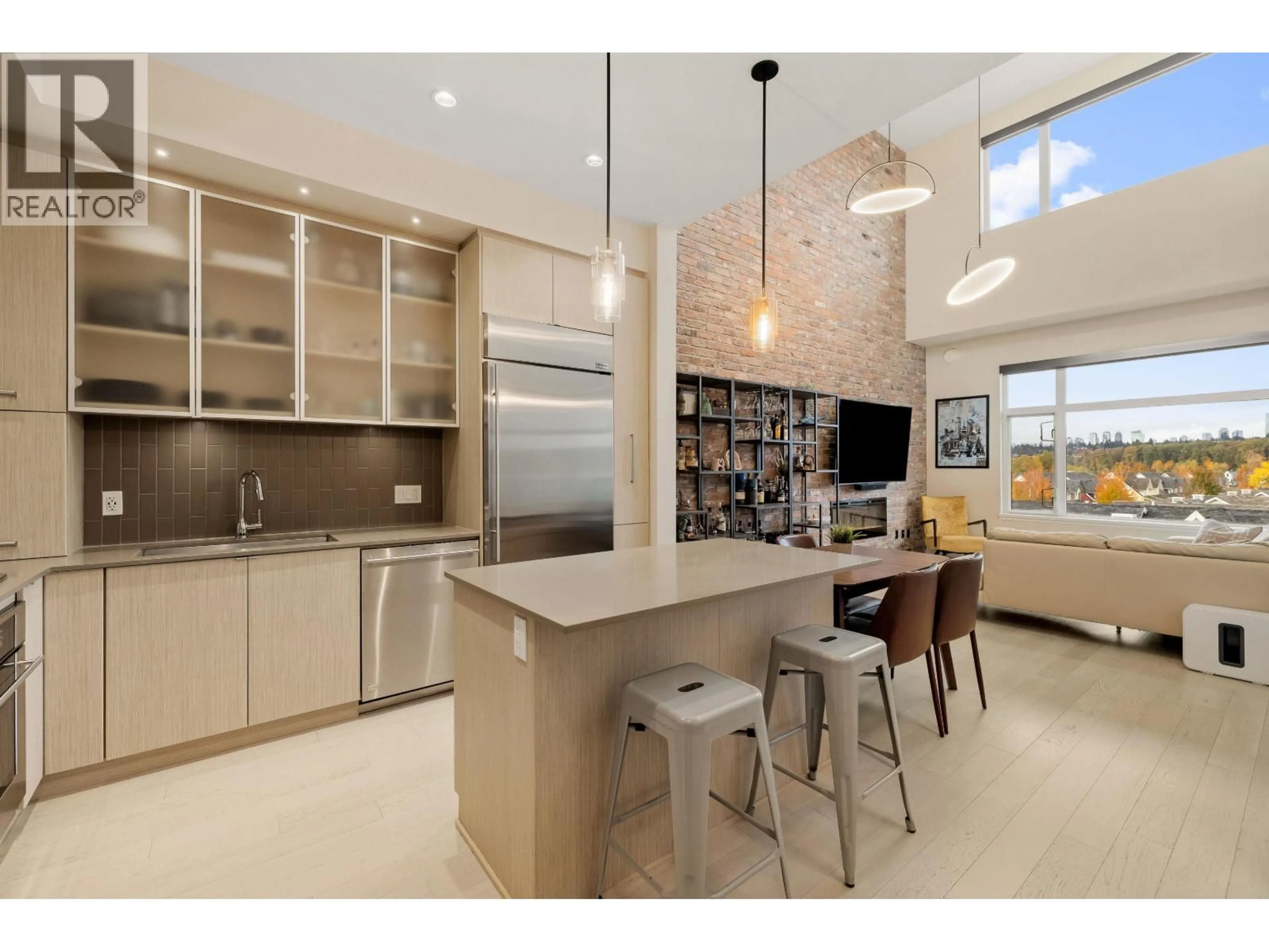 Open concept kitchen, ceramic/tile floor for 404 - 260 SALTER STREET, New Westminster British Columbia V3M0J4