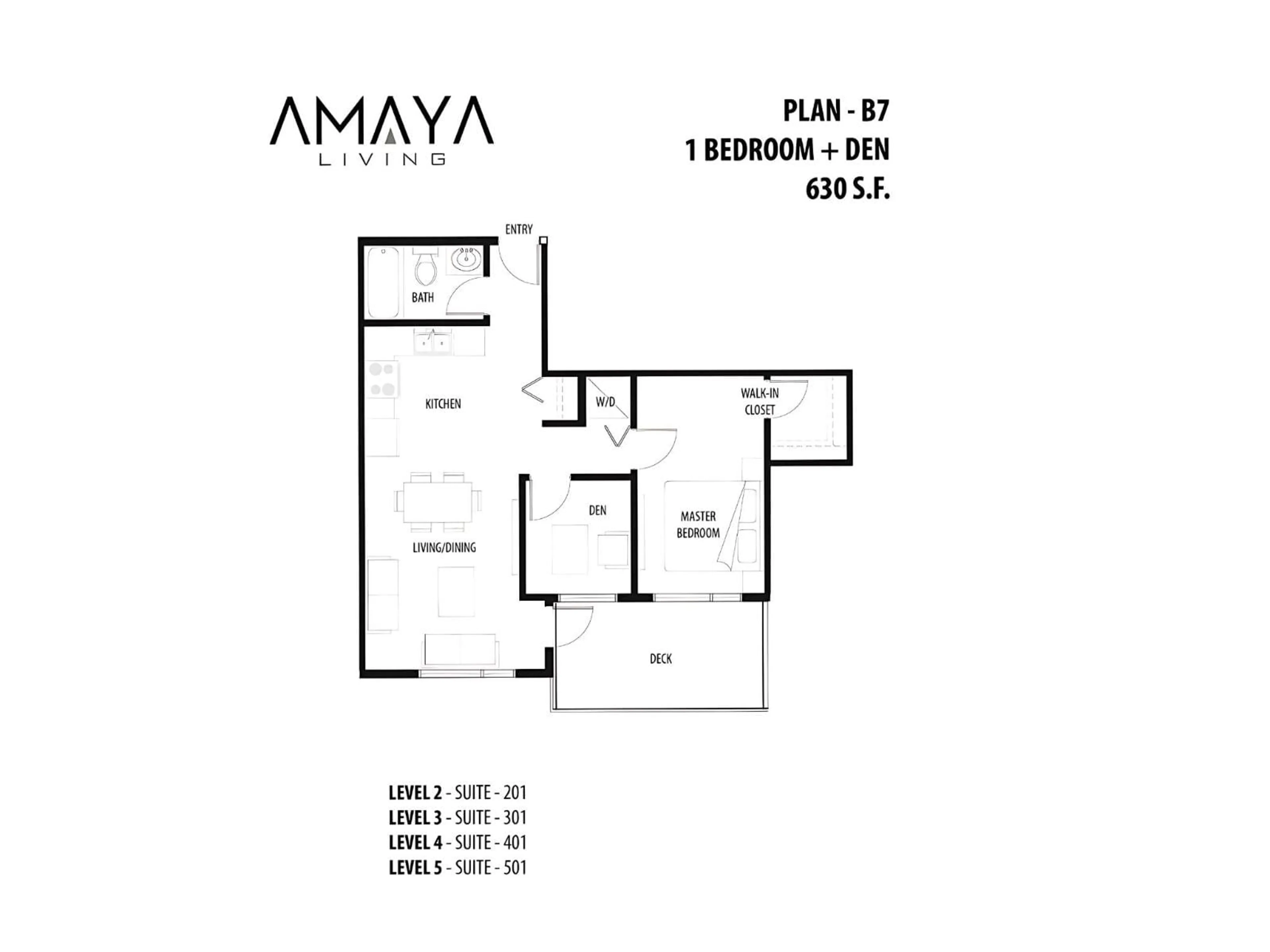 Floor plan for 401 - 10786 140, Surrey British Columbia V0V0V0
