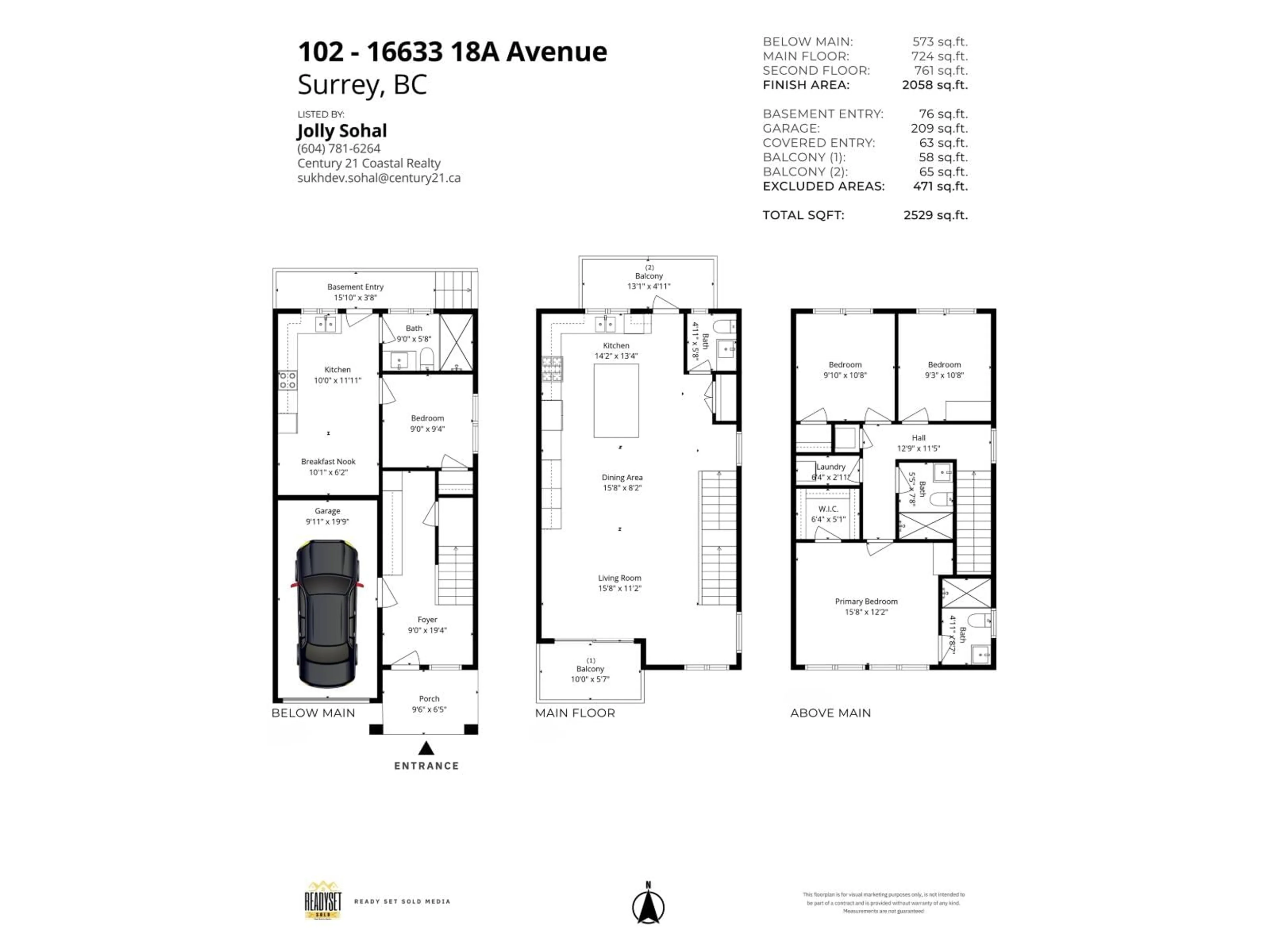 Floor plan for 102 - 16633 18A, Surrey British Columbia V3Z1A2
