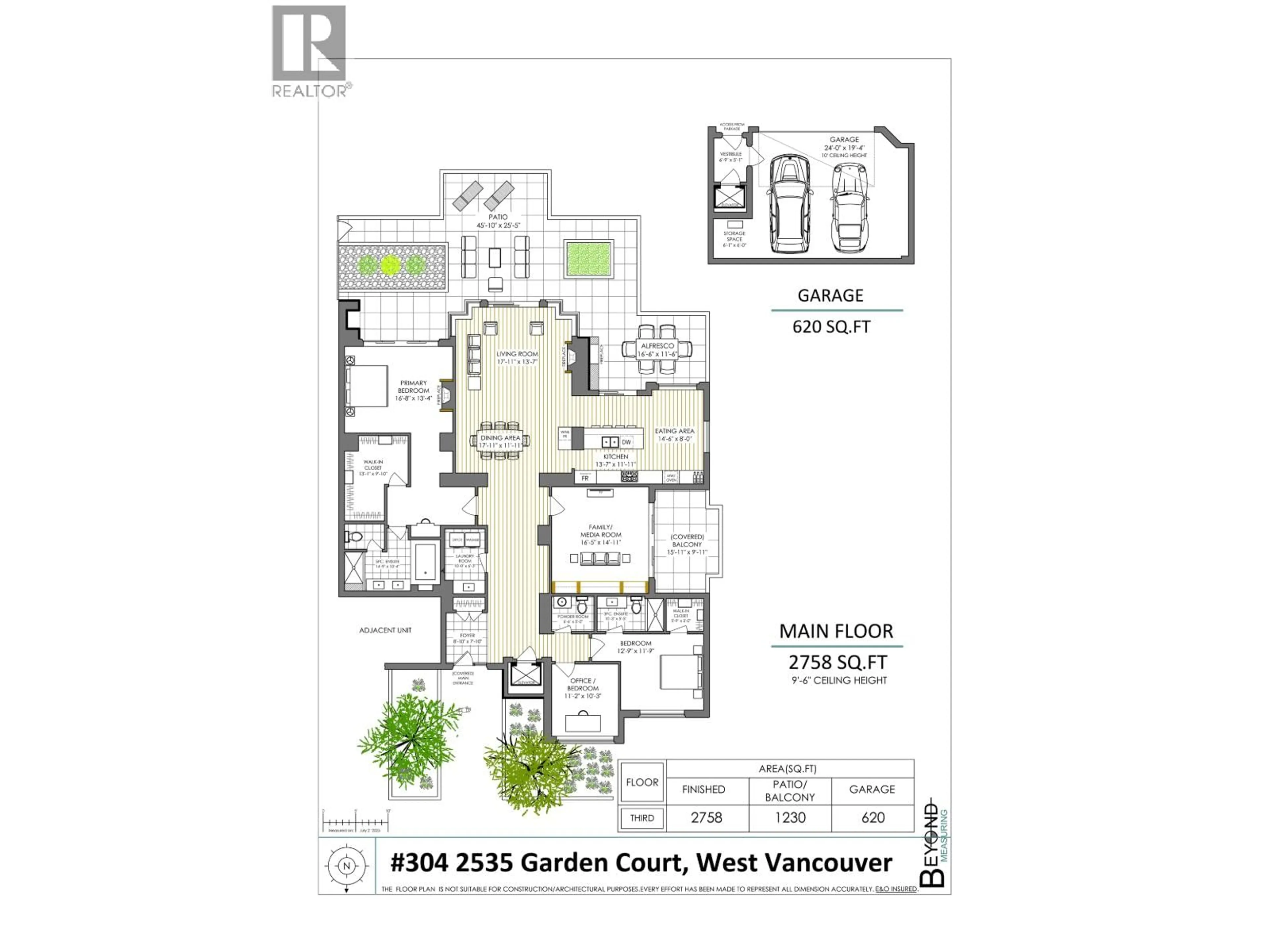 Floor plan for 304 - 2535 GARDEN COURT, West Vancouver British Columbia V7S0A1