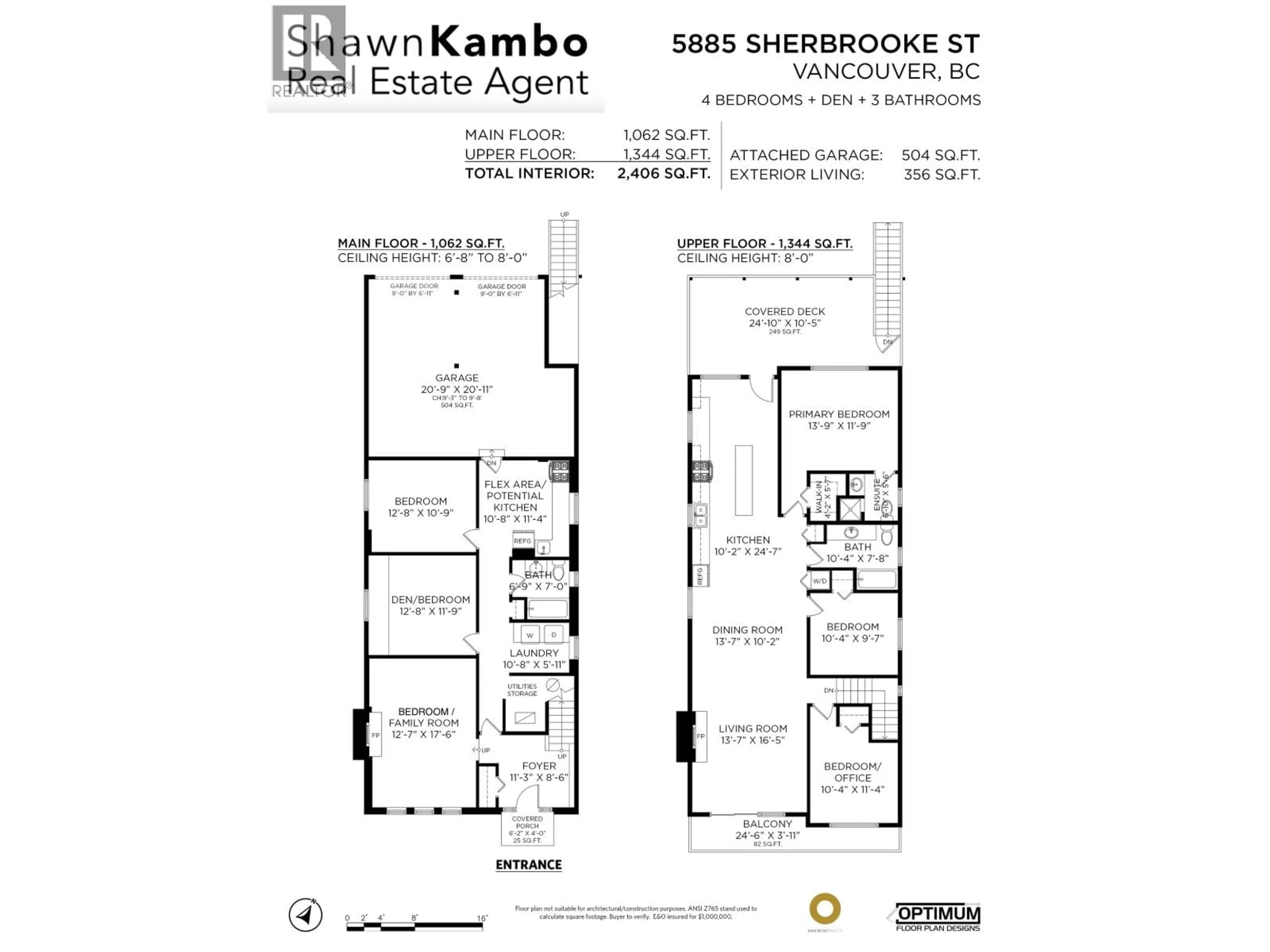 Floor plan for 5885 SHERBROOKE STREET, Vancouver British Columbia V5W3N1