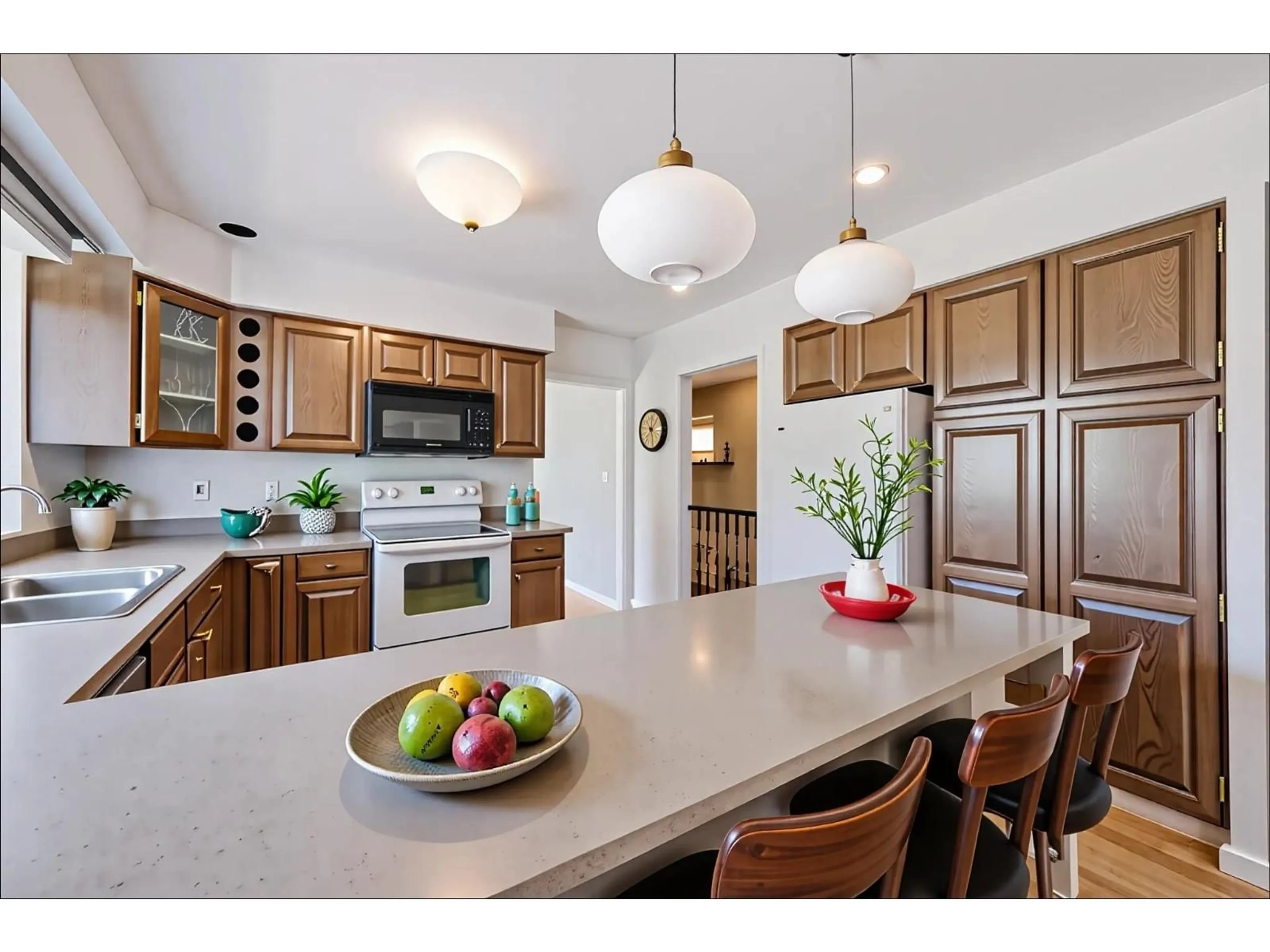 Open concept kitchen, ceramic/tile floor for 33033 BANFF, Abbotsford British Columbia V2S7B1