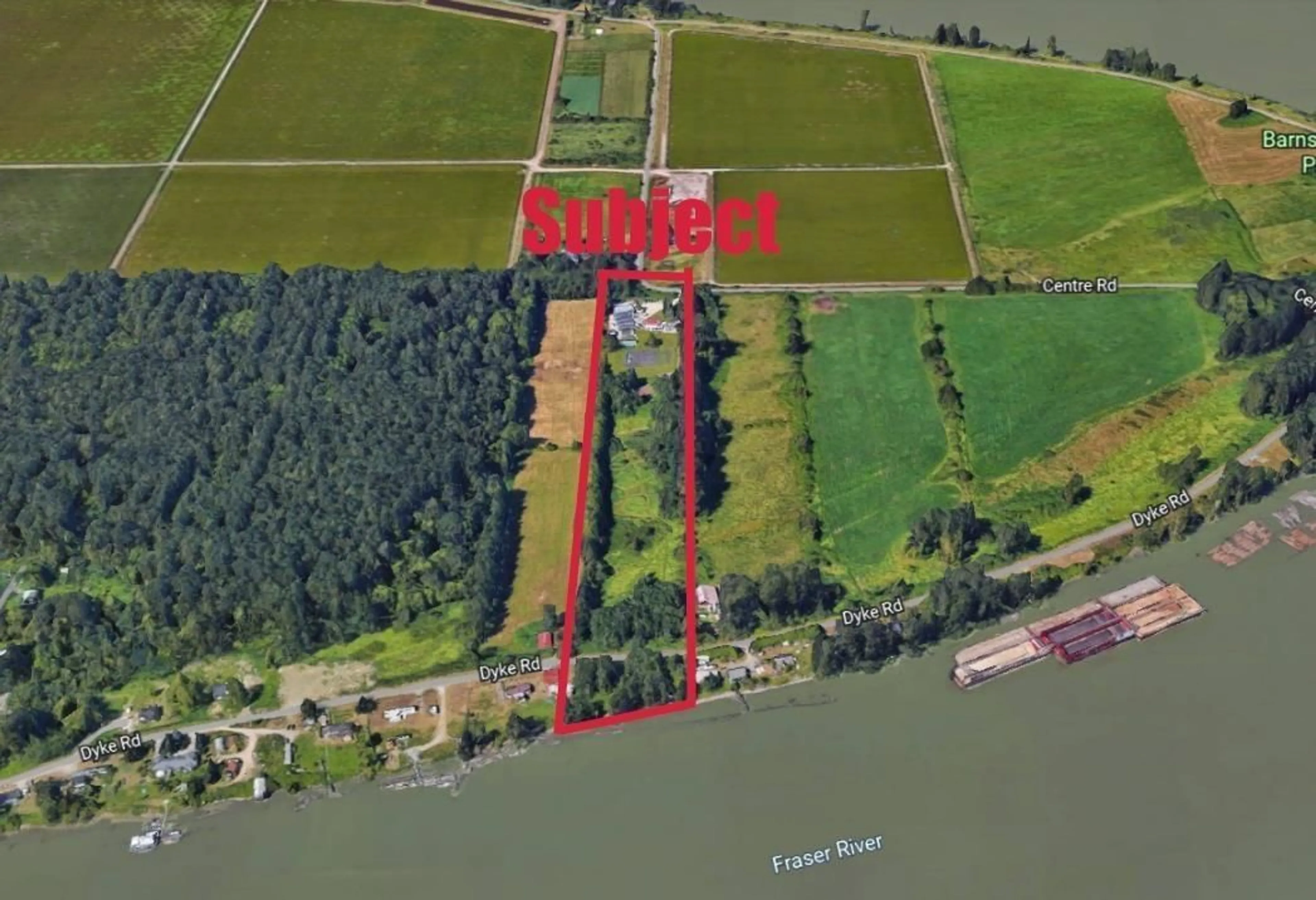 A pic from outside/outdoor area/front of a property/back of a property/a pic from drone, water/lake/river/ocean view for 148 CENTRE, Surrey British Columbia V4N4R1