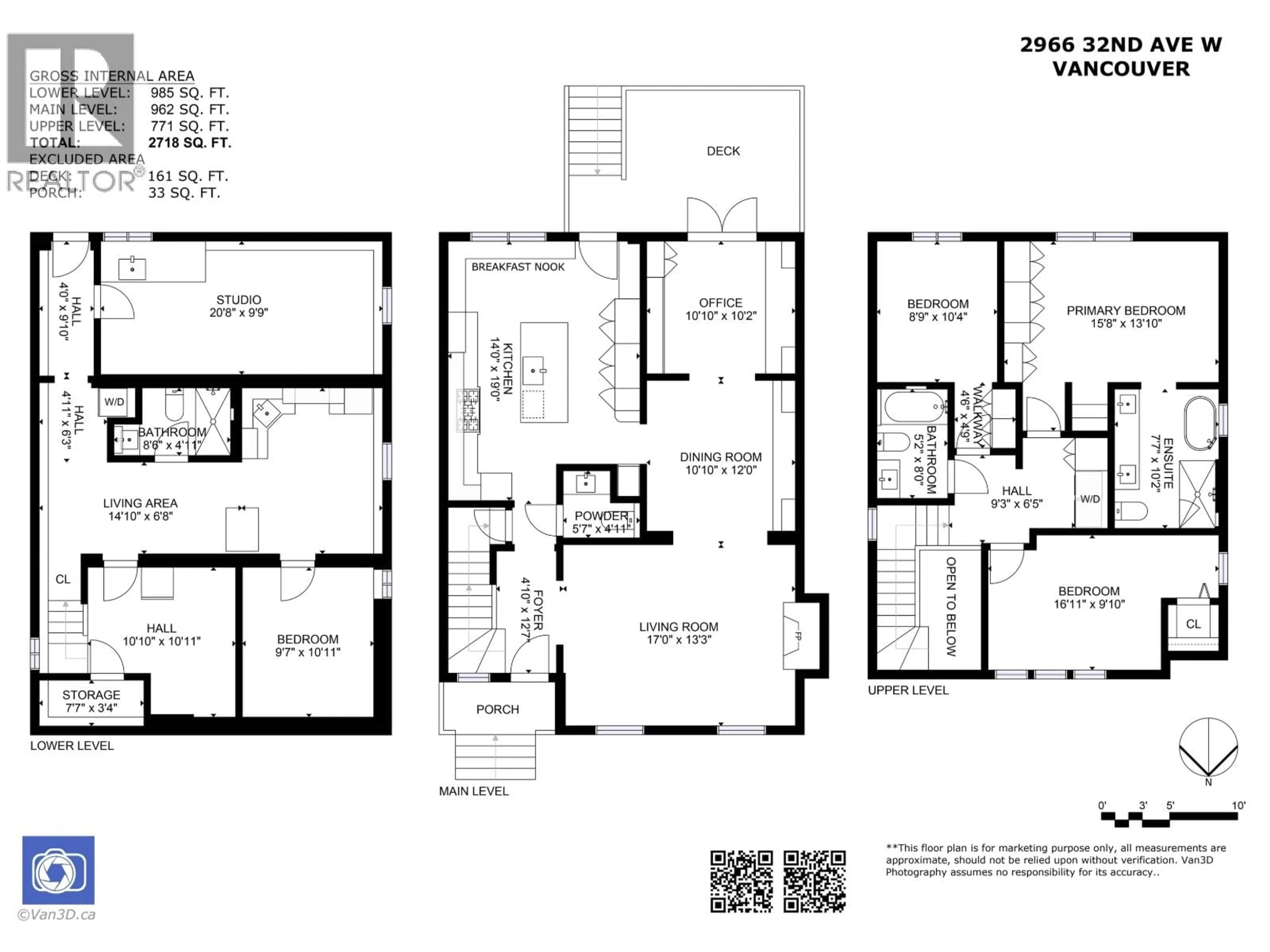 Floor plan for 2966 32ND AVENUE, Vancouver British Columbia V6L2B7