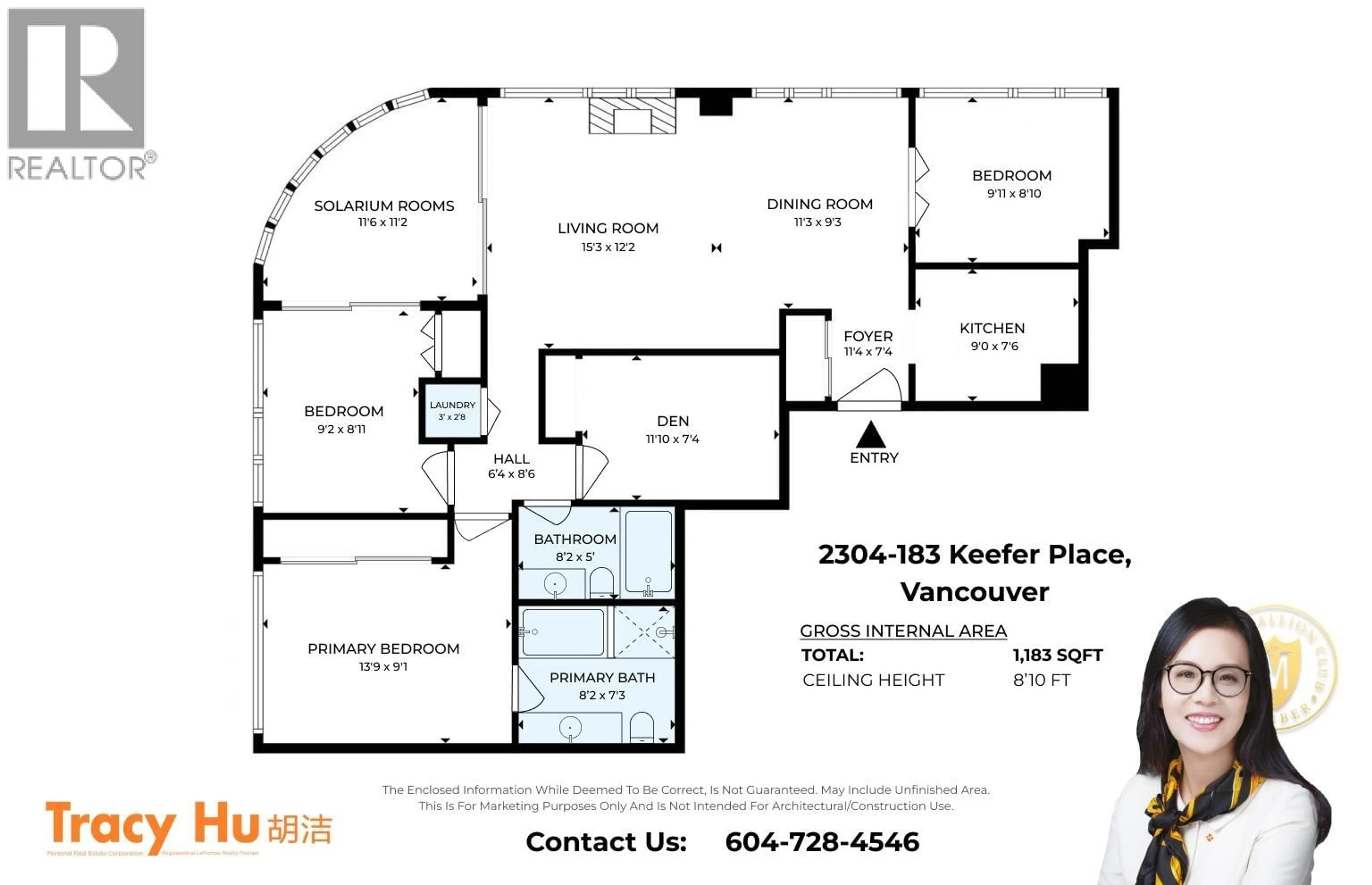 Floor plan for 2304 - 183 KEEFER PLACE, Vancouver British Columbia V6B6B9