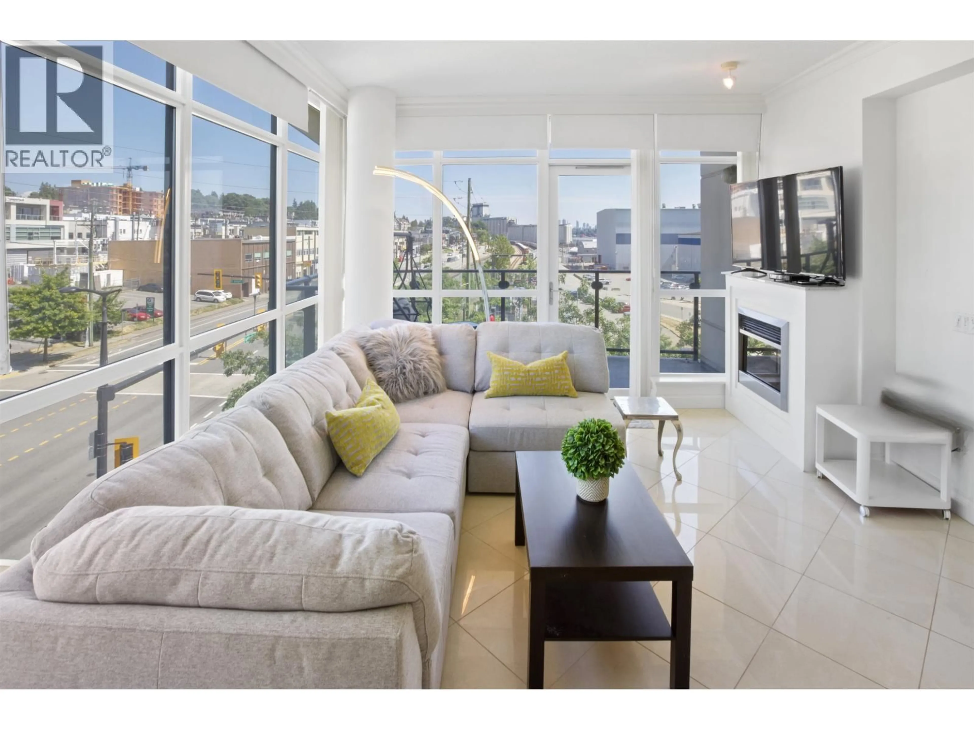 Living room with furniture, unknown for 502 - 172 VICTORY SHIP WAY, North Vancouver British Columbia V7L0B5