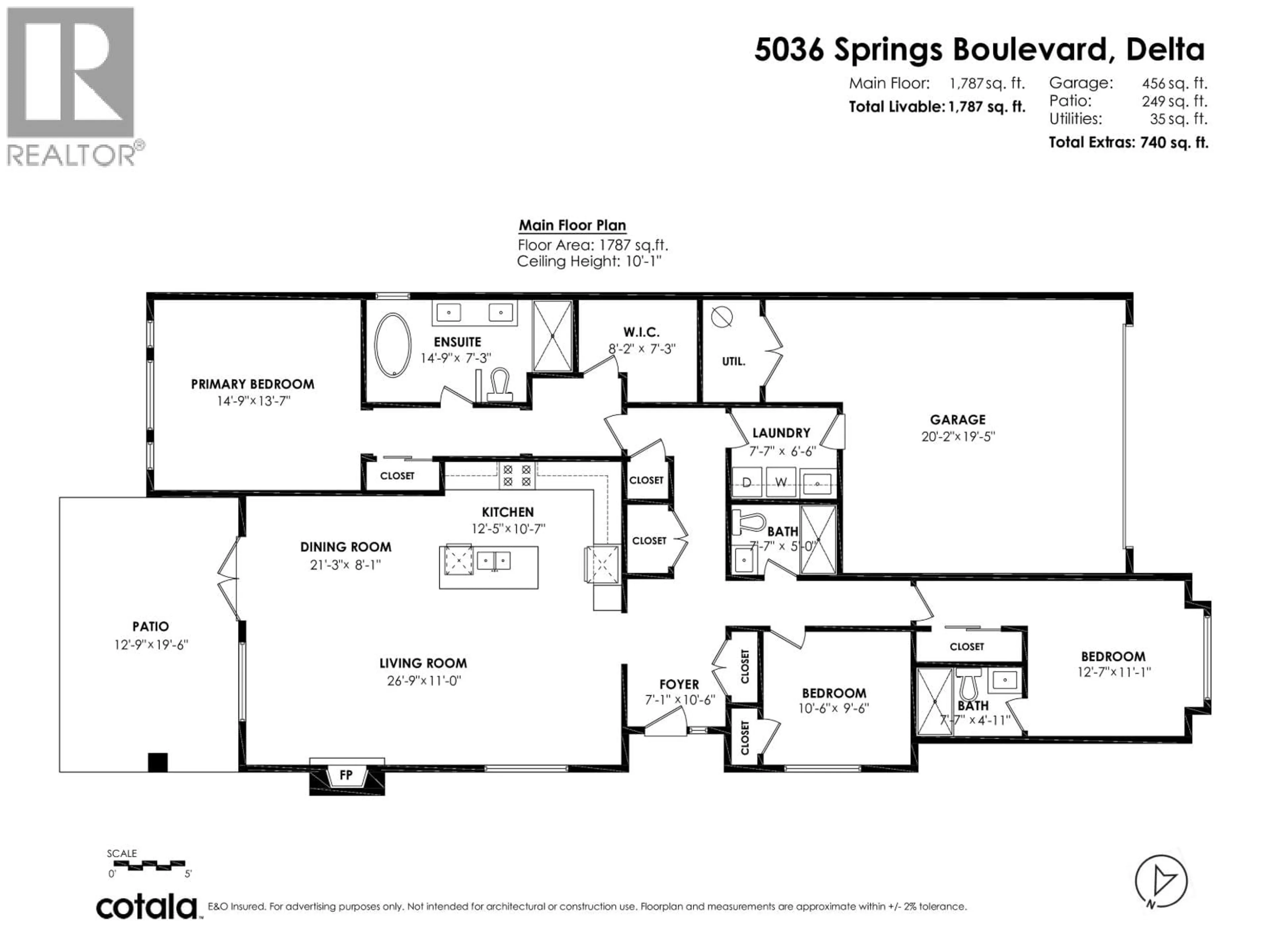 Floor plan for 5036 SPRINGS BOULEVARD, Delta British Columbia V4M0A7