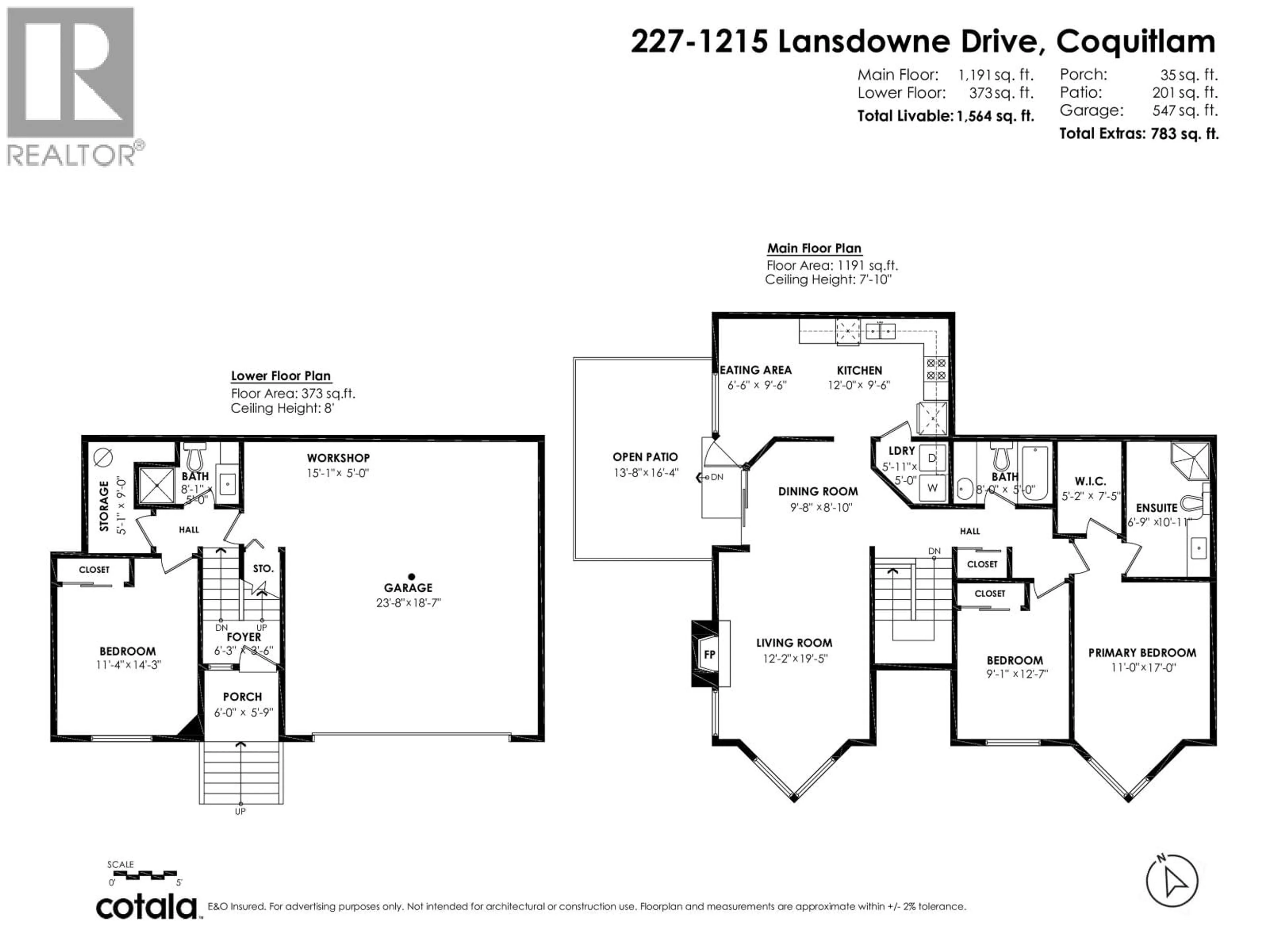 Floor plan for 227 - 1215 LANSDOWNE DRIVE, Coquitlam British Columbia V3E2P6