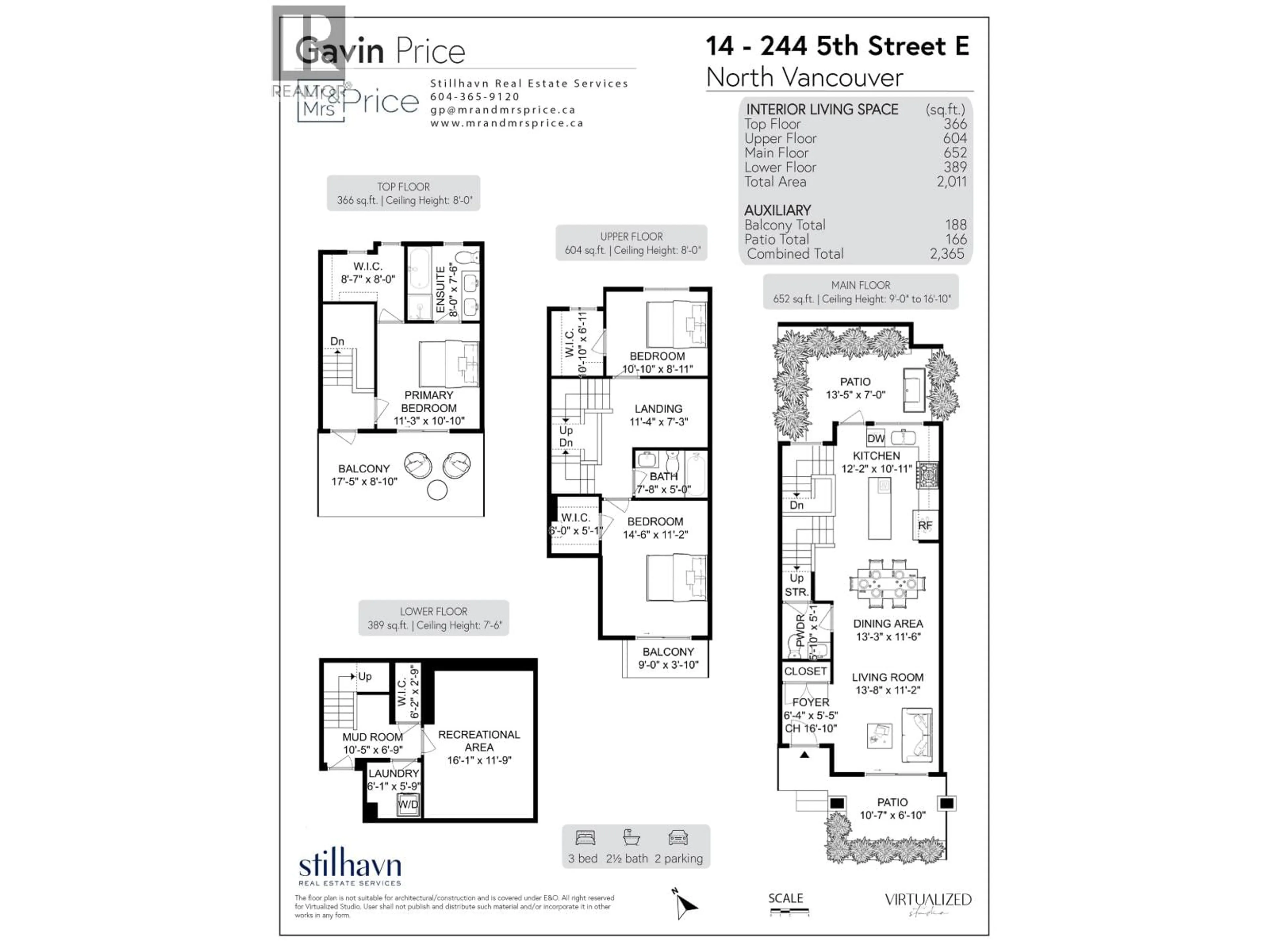 Floor plan for 14 - 244 5TH STREET, North Vancouver British Columbia V7L1L7