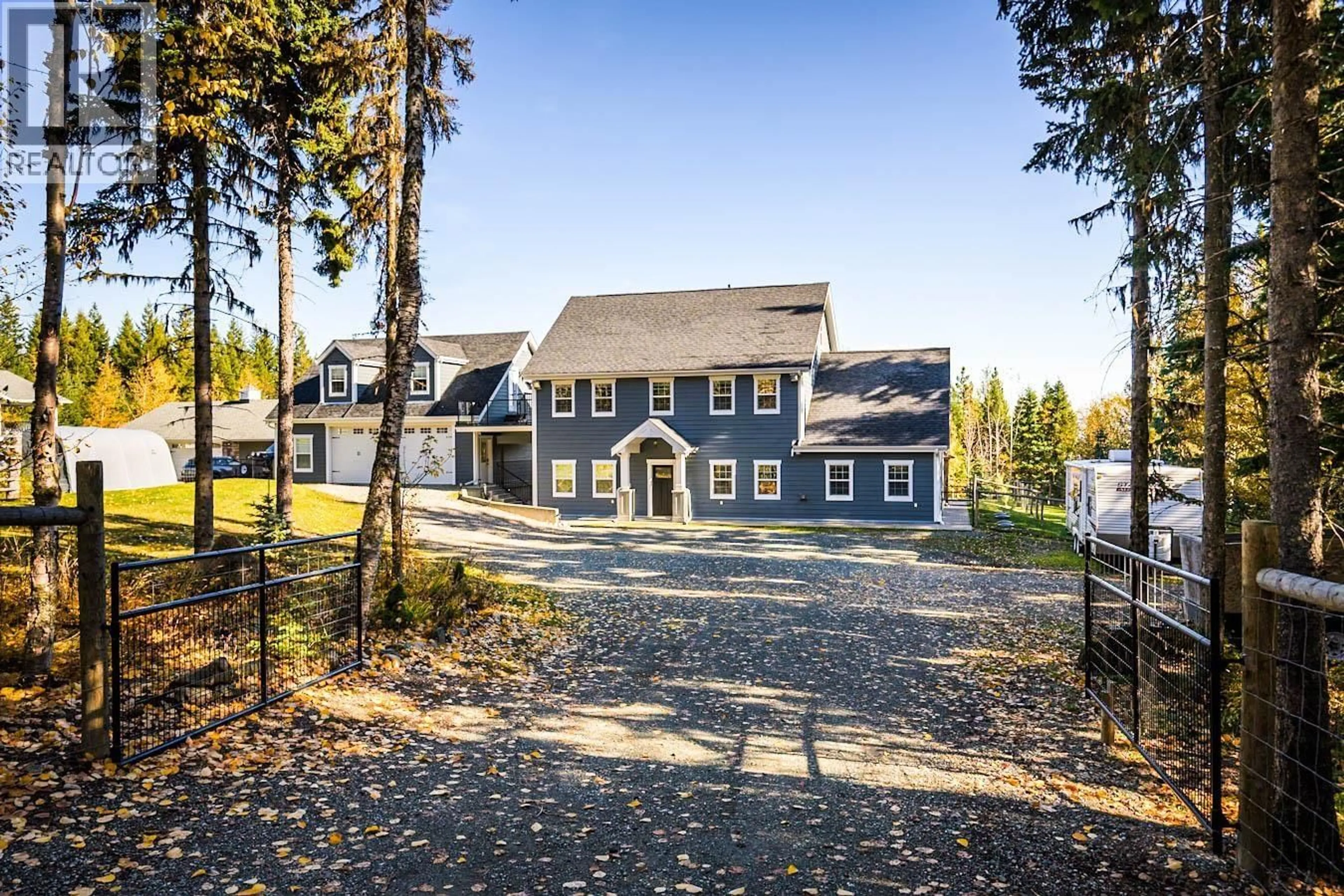 A pic from outside/outdoor area/front of a property/back of a property/a pic from drone, street for 5226 CRANBROOK HILL ROAD, Prince George British Columbia V2M7C4
