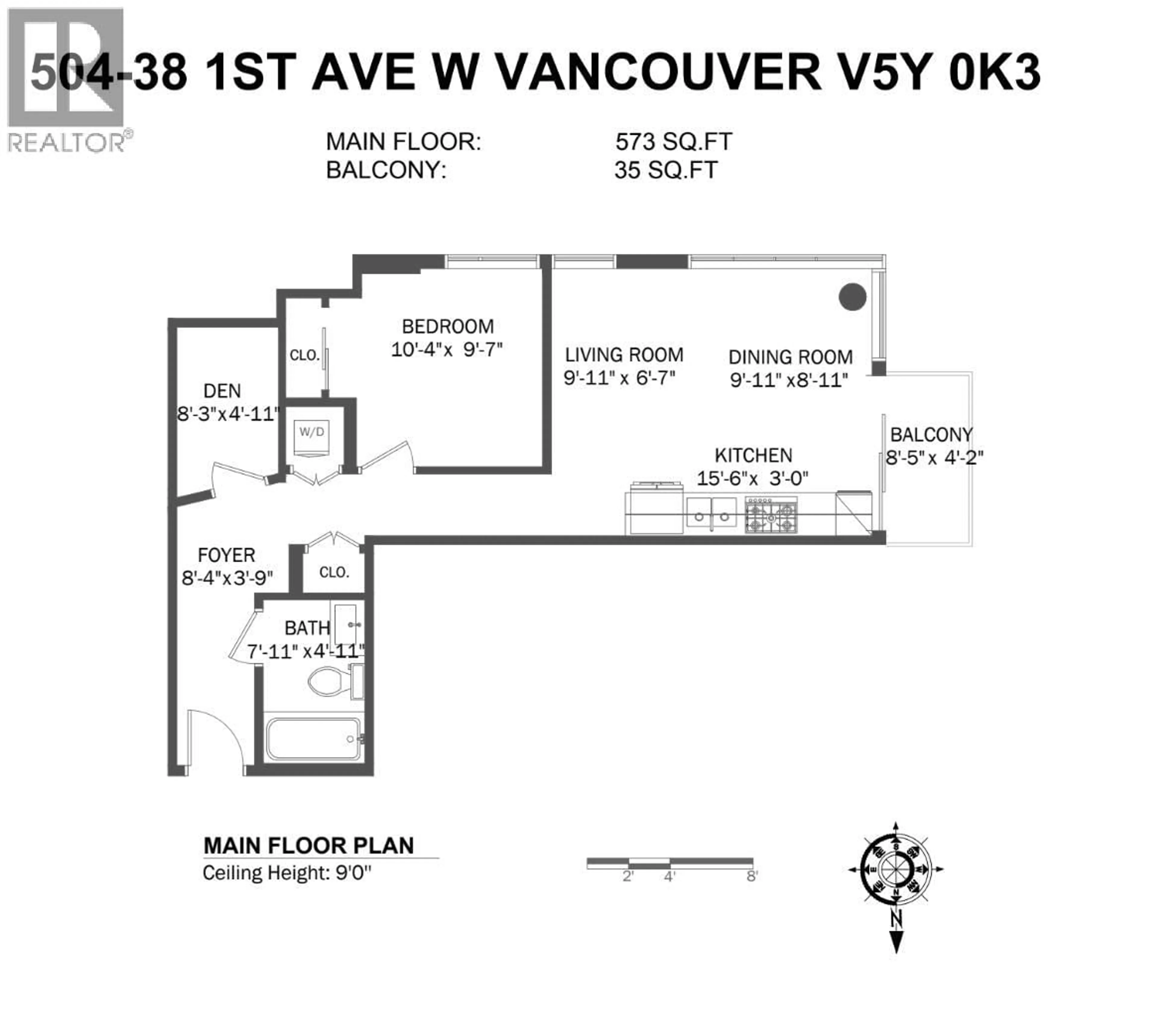 Floor plan for 504 - 38 1ST AVENUE, Vancouver British Columbia V5Y0K3