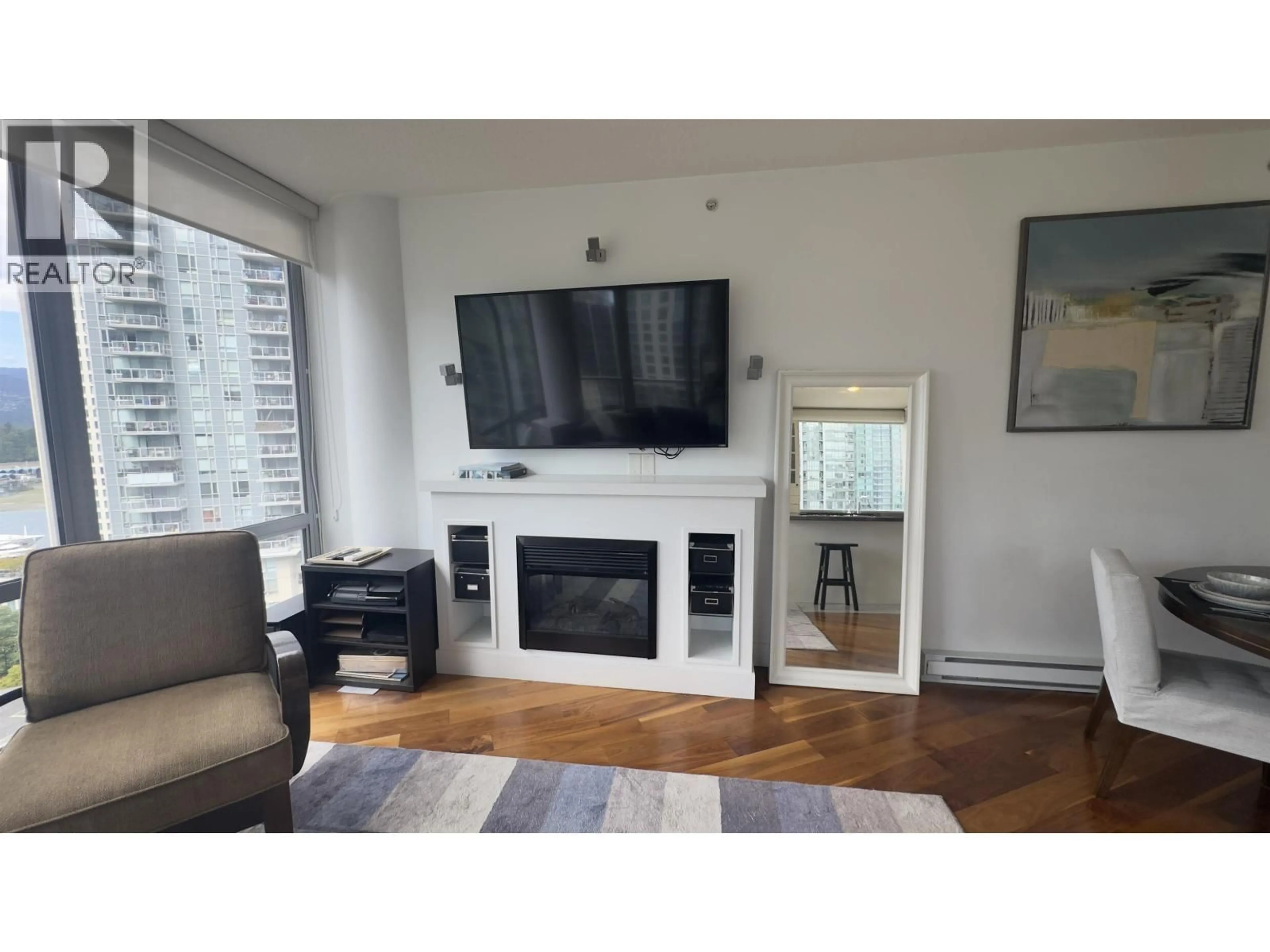 Living room with furniture, wood/laminate floor for 1404 - 1228 HASTINGS STREET, Vancouver British Columbia V6E4S6