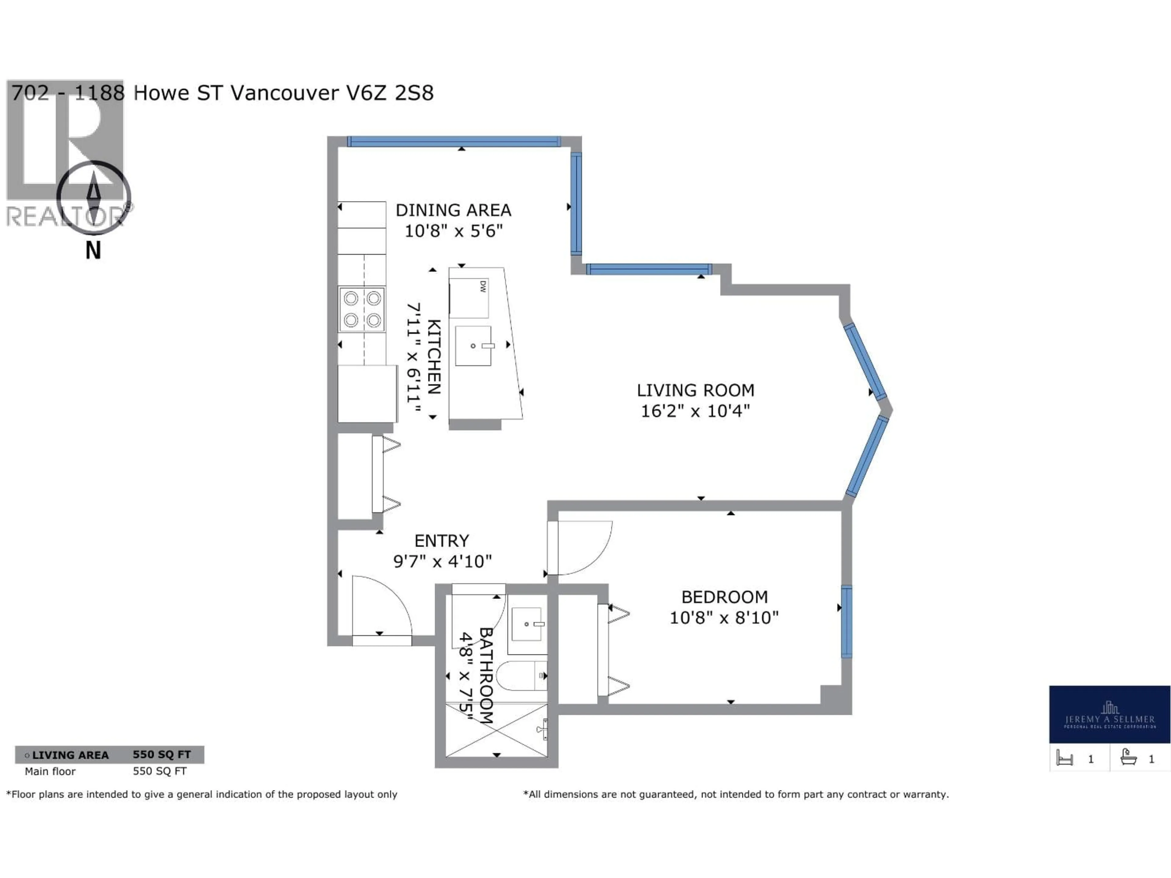 Floor plan for 702 - 1188 HOWE STREET, Vancouver British Columbia V6Z2S8