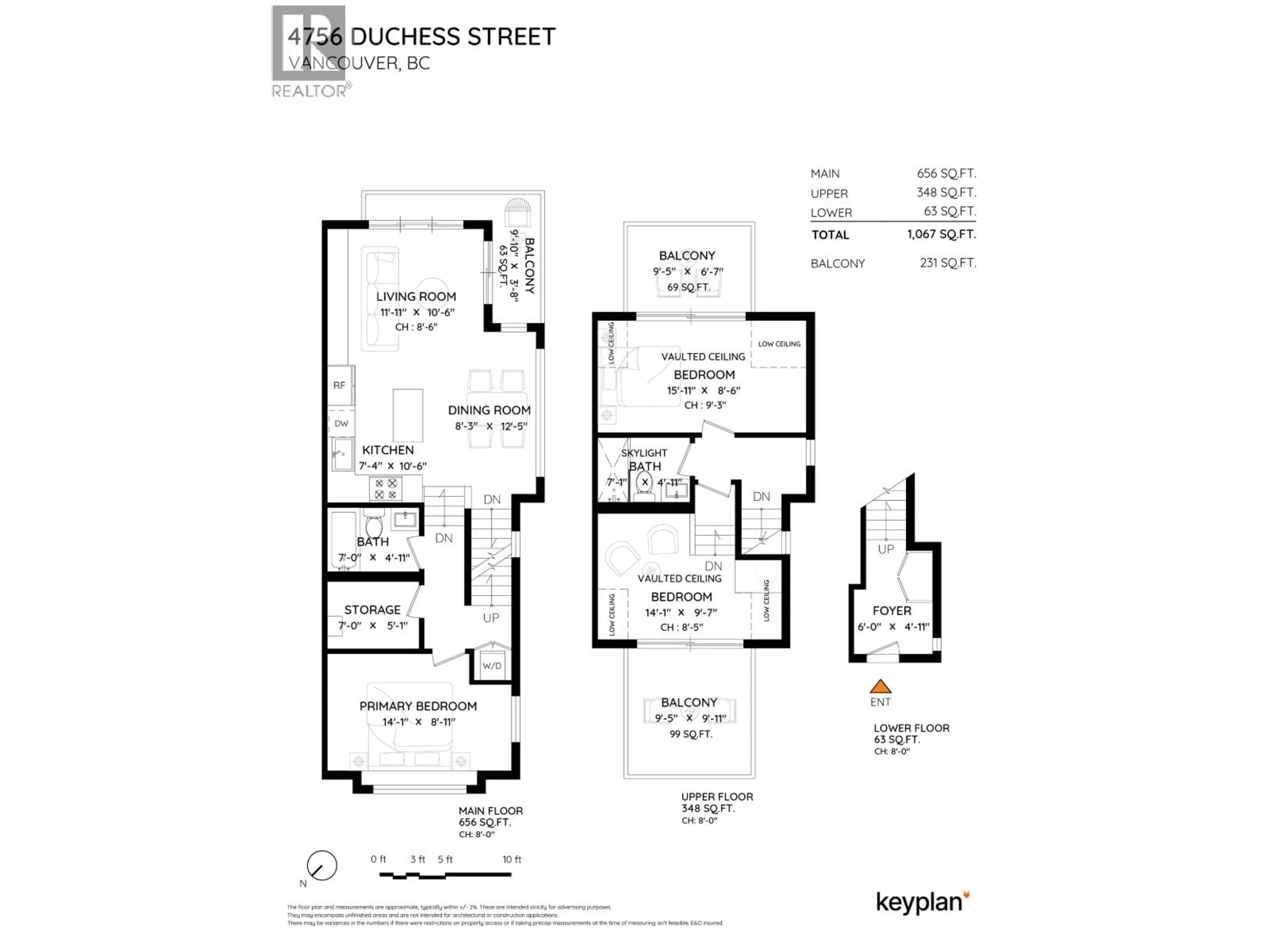 Floor plan for 4756 DUCHESS STREET, Vancouver British Columbia V5R0K3