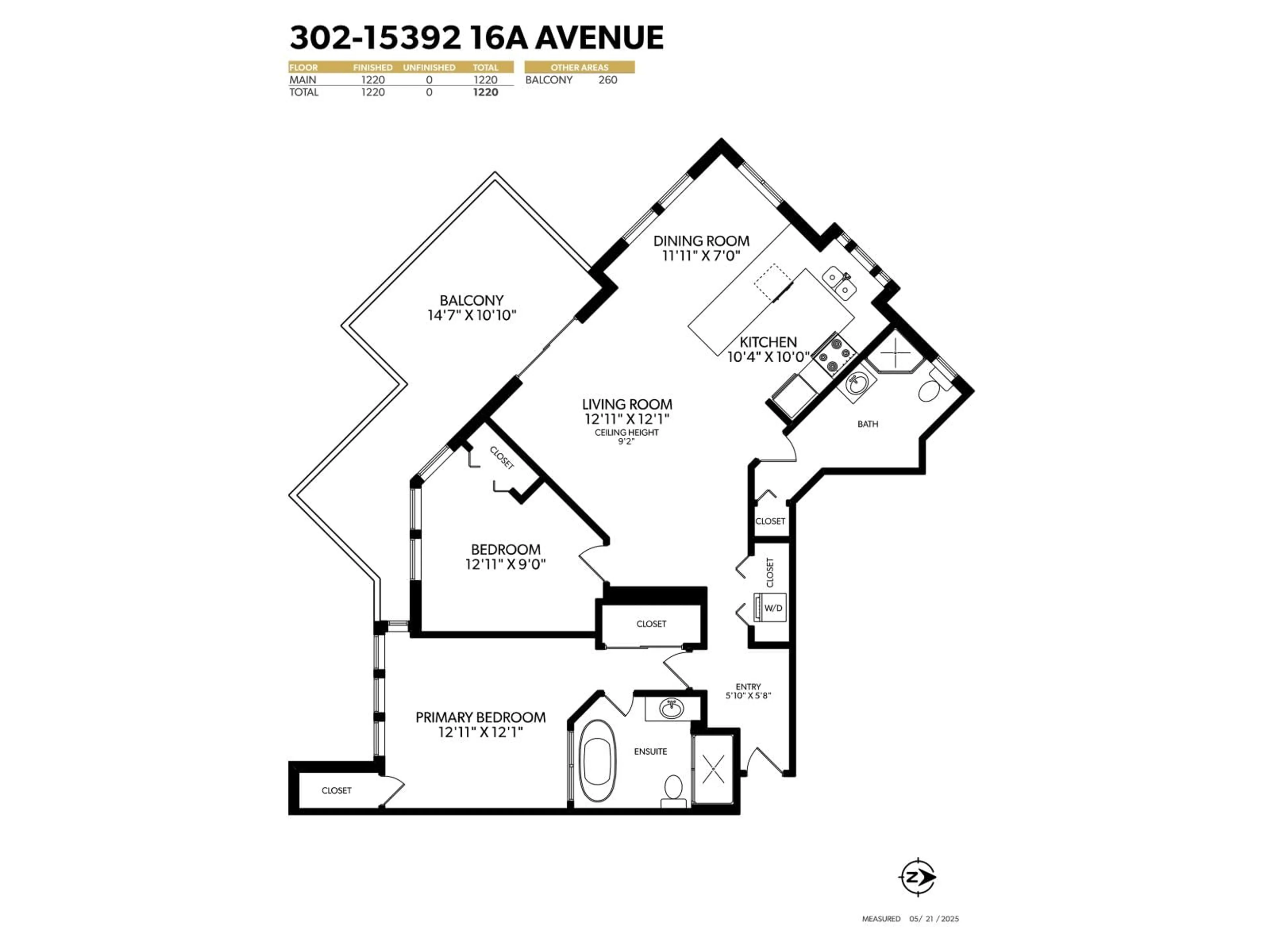 Floor plan for 302 - 15392 16A, Surrey British Columbia V4A1S9