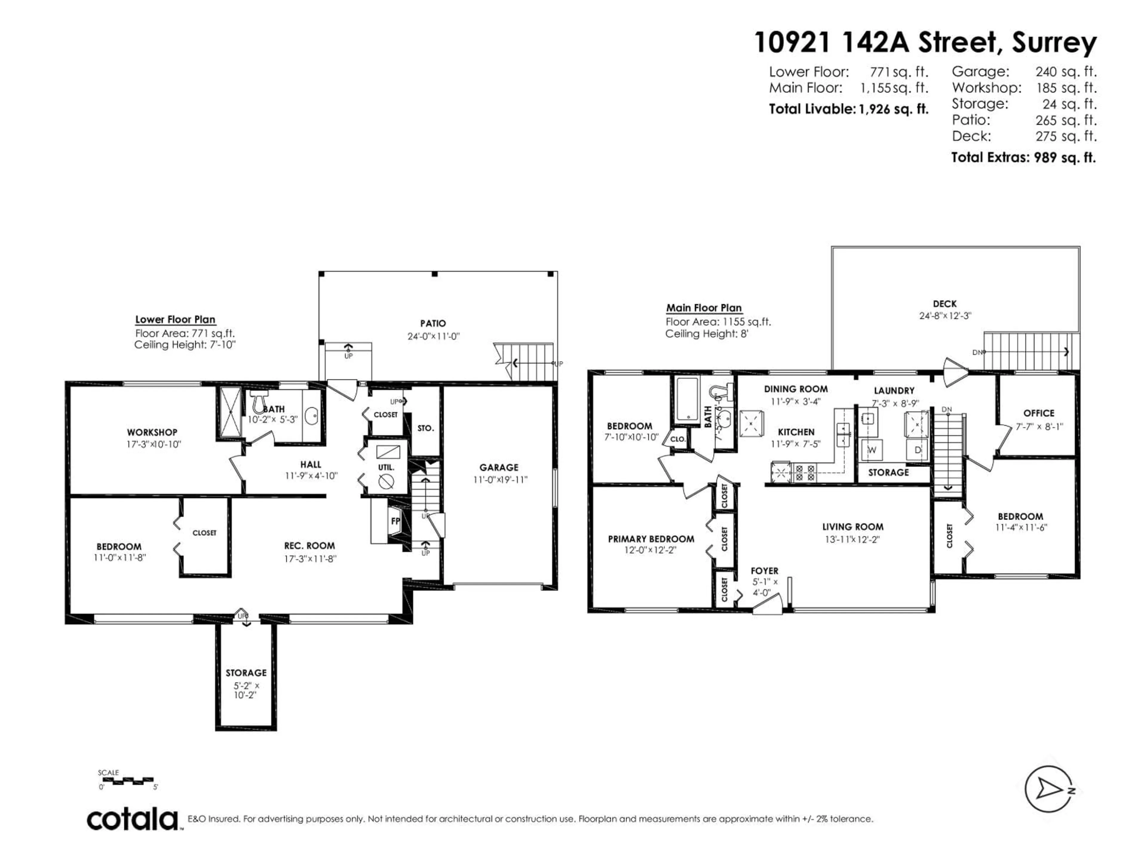 Floor plan for 10921 142A, Surrey British Columbia V3R3L7