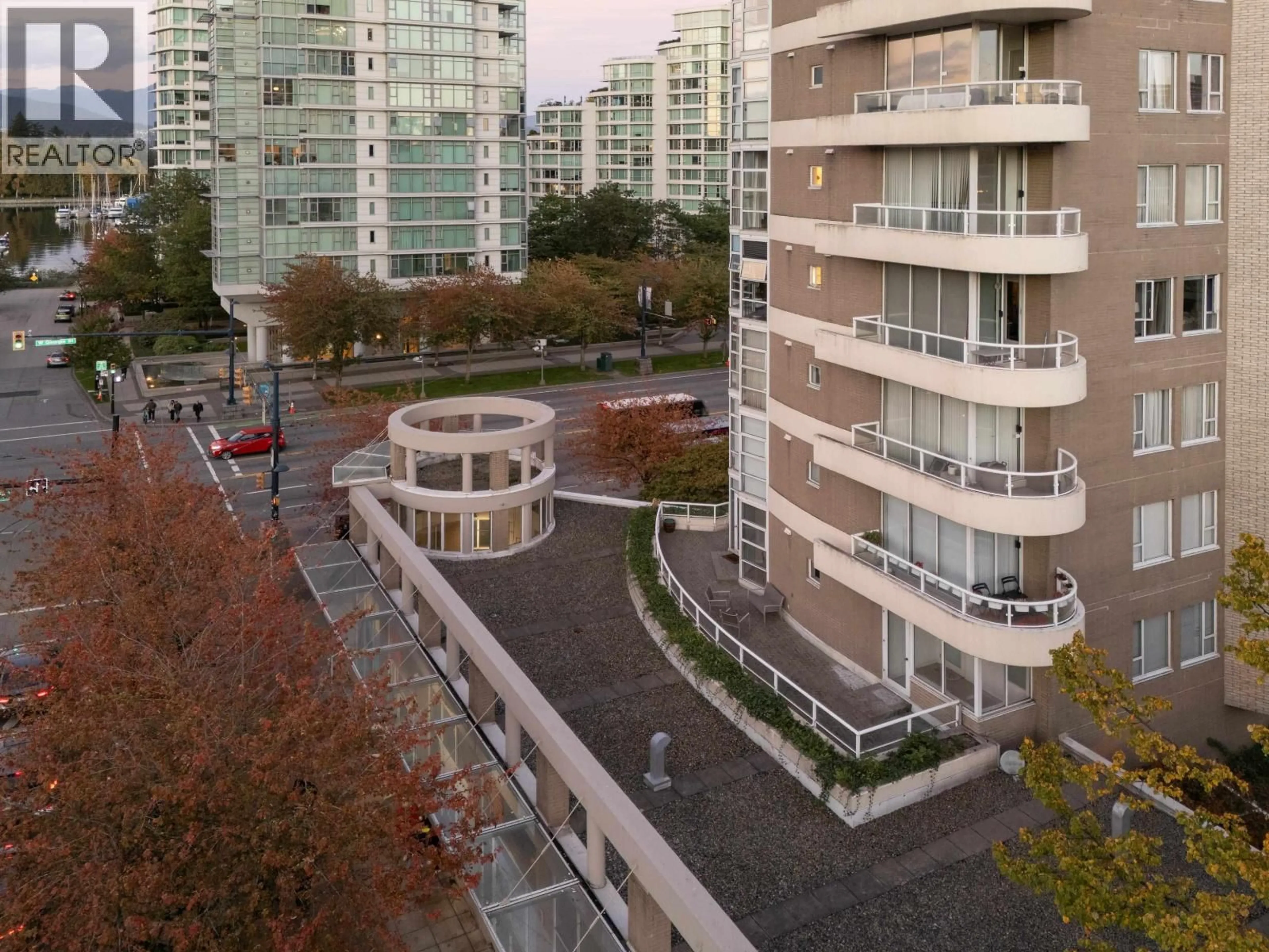 A pic from outside/outdoor area/front of a property/back of a property/a pic from drone, city buildings view from balcony for 201 - 1788 GEORGIA STREET, Vancouver British Columbia V6G2V7