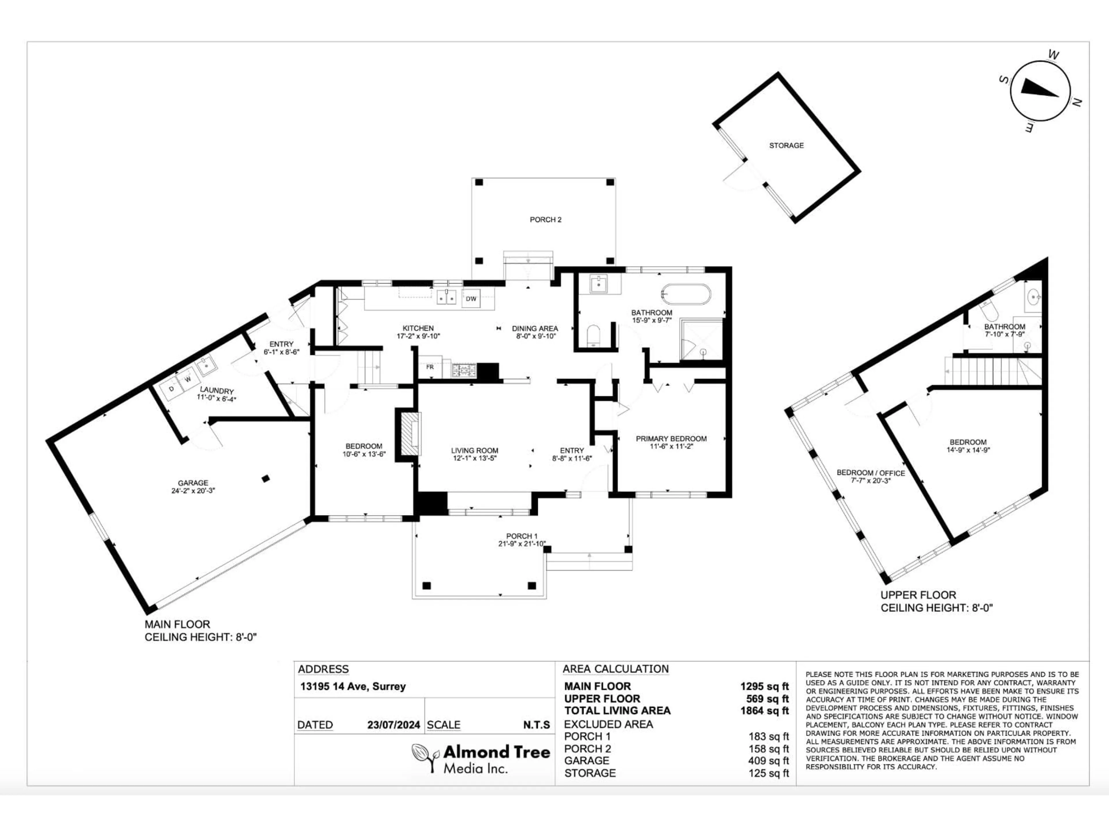 Floor plan for 13195 14, Surrey British Columbia V4A1G6