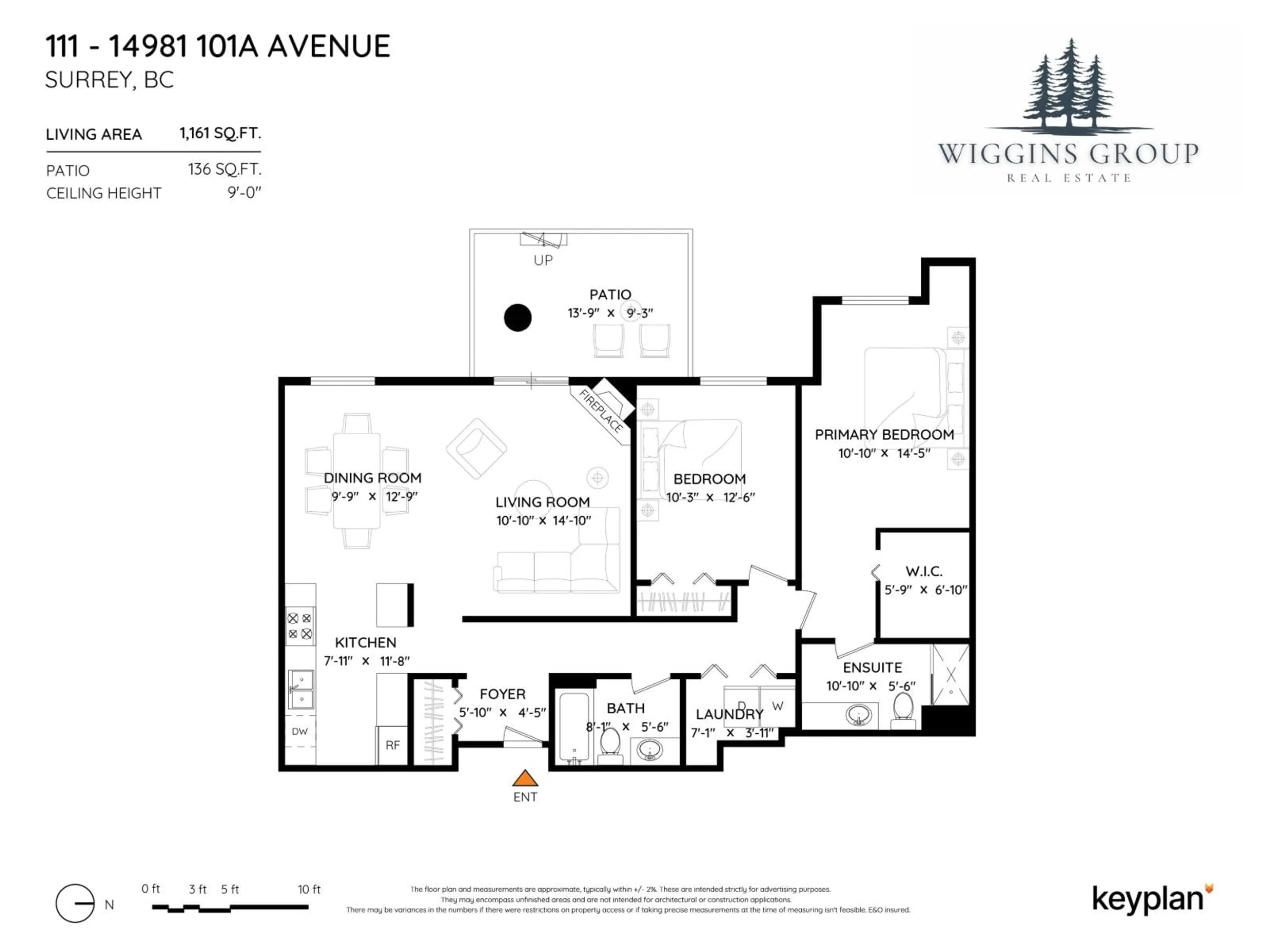 Floor plan for 111 - 14981 101A, Surrey British Columbia V3R0T1