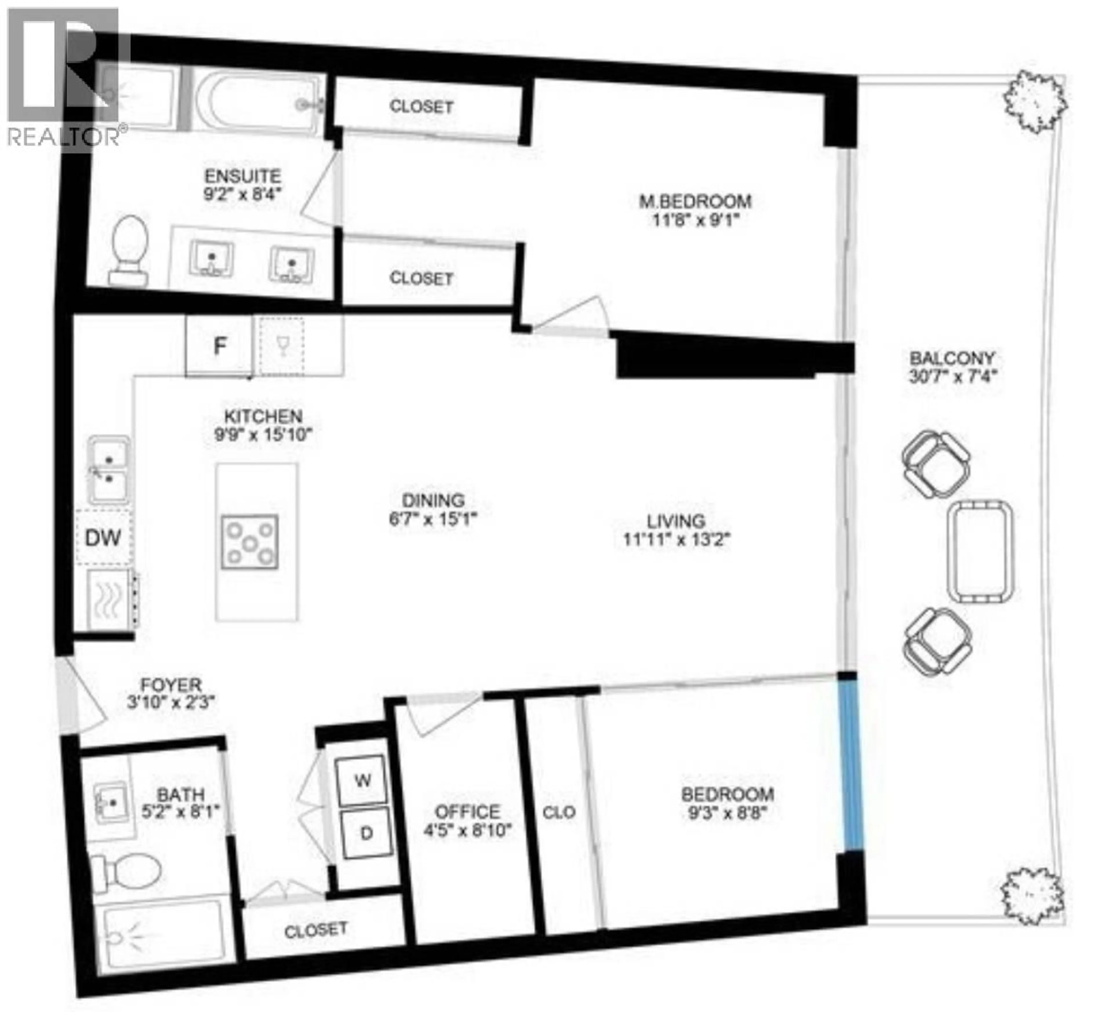 Floor plan for 911 - 1768 COOK STREET, Vancouver British Columbia V5Y0N3