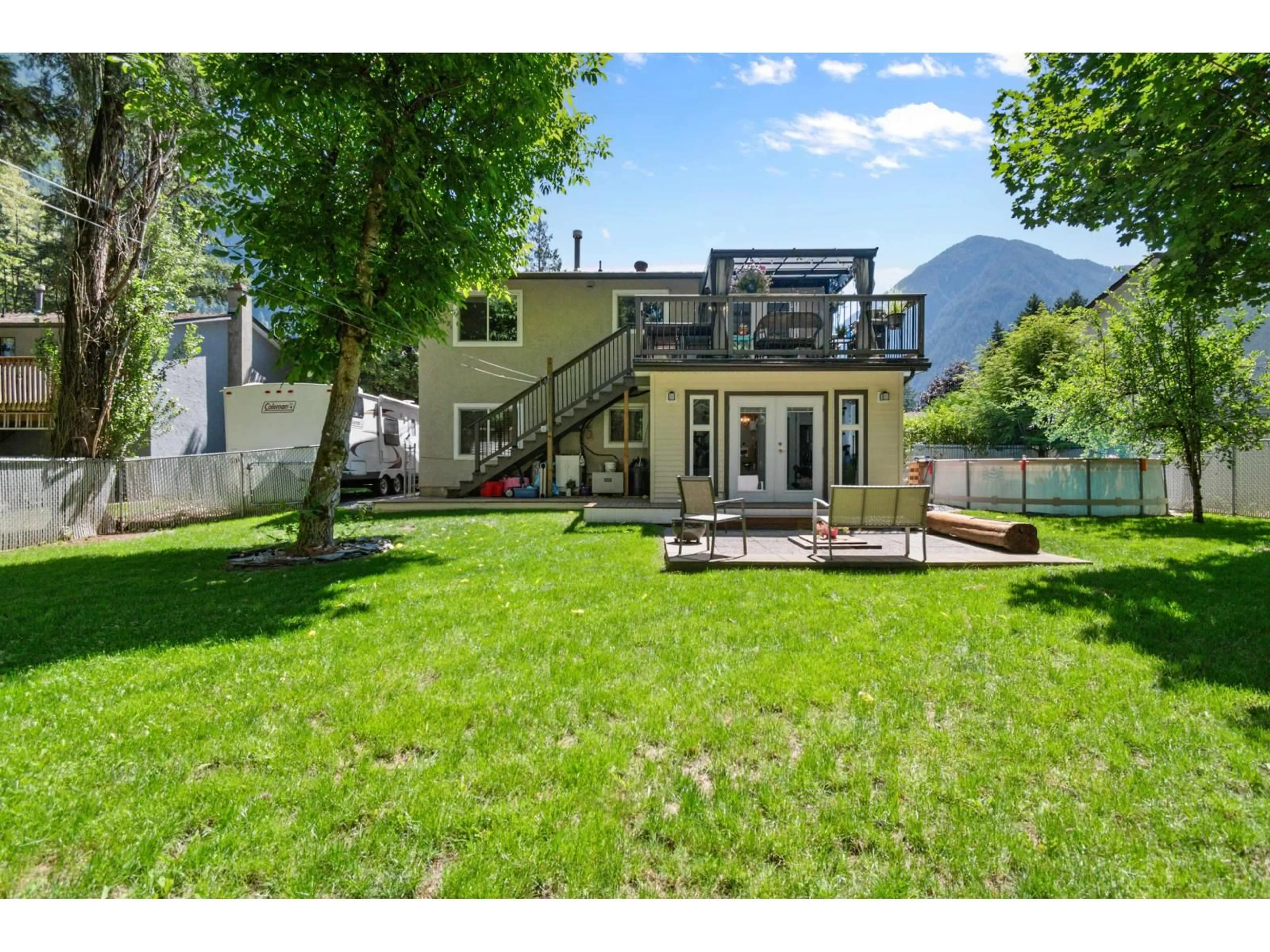 A pic from outside/outdoor area/front of a property/back of a property/a pic from drone, mountain view for 63777 BEECH AVENUE, Hope British Columbia V0X1L2