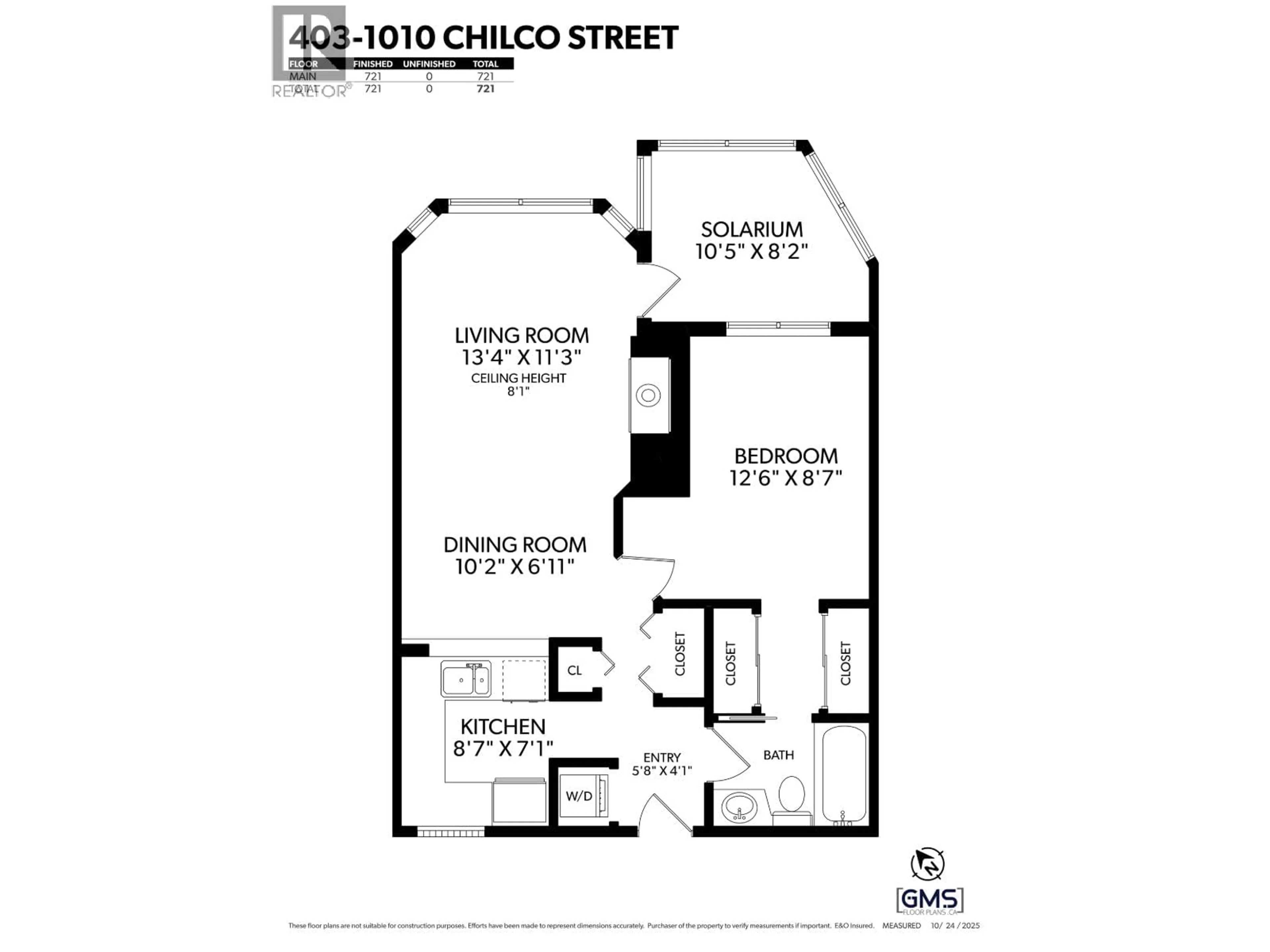 Floor plan for 403 - 1010 CHILCO STREET, Vancouver British Columbia V6G2R6