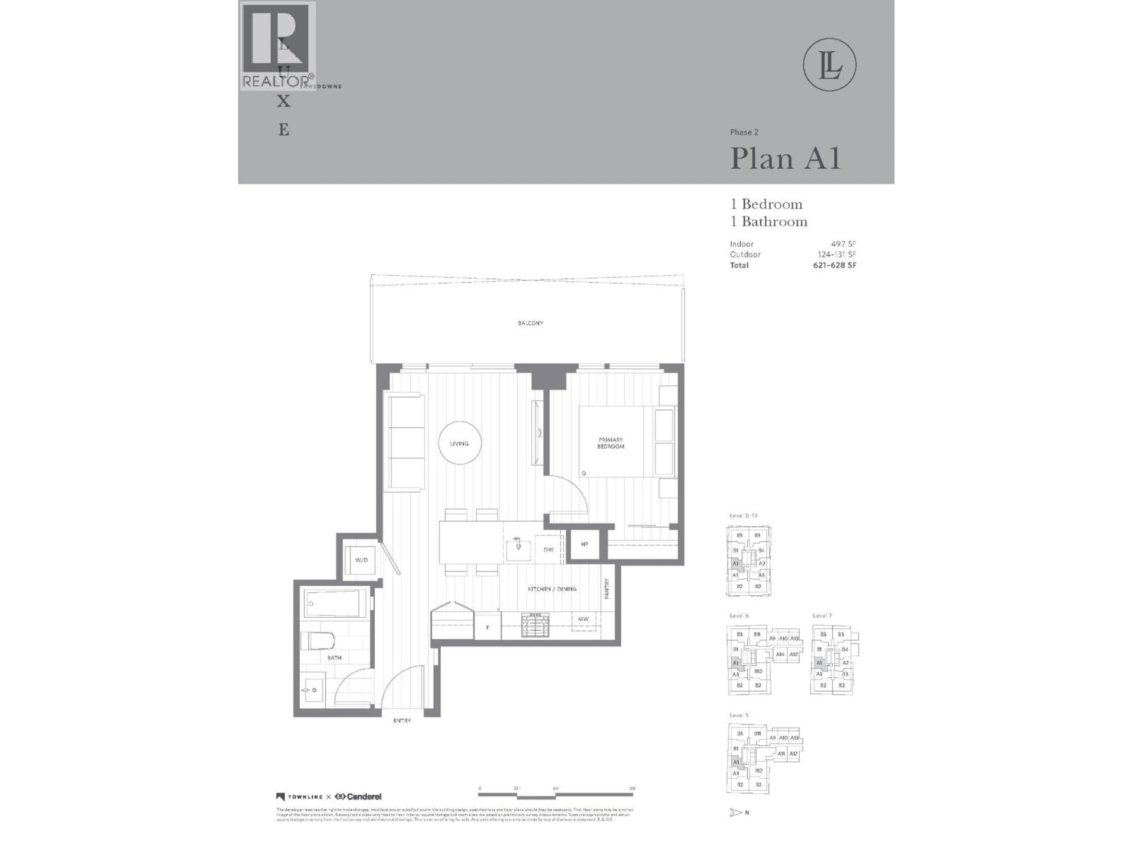 Floor plan for 807 - 7977 LANSDOWNE ROAD, Richmond British Columbia V6X0X7